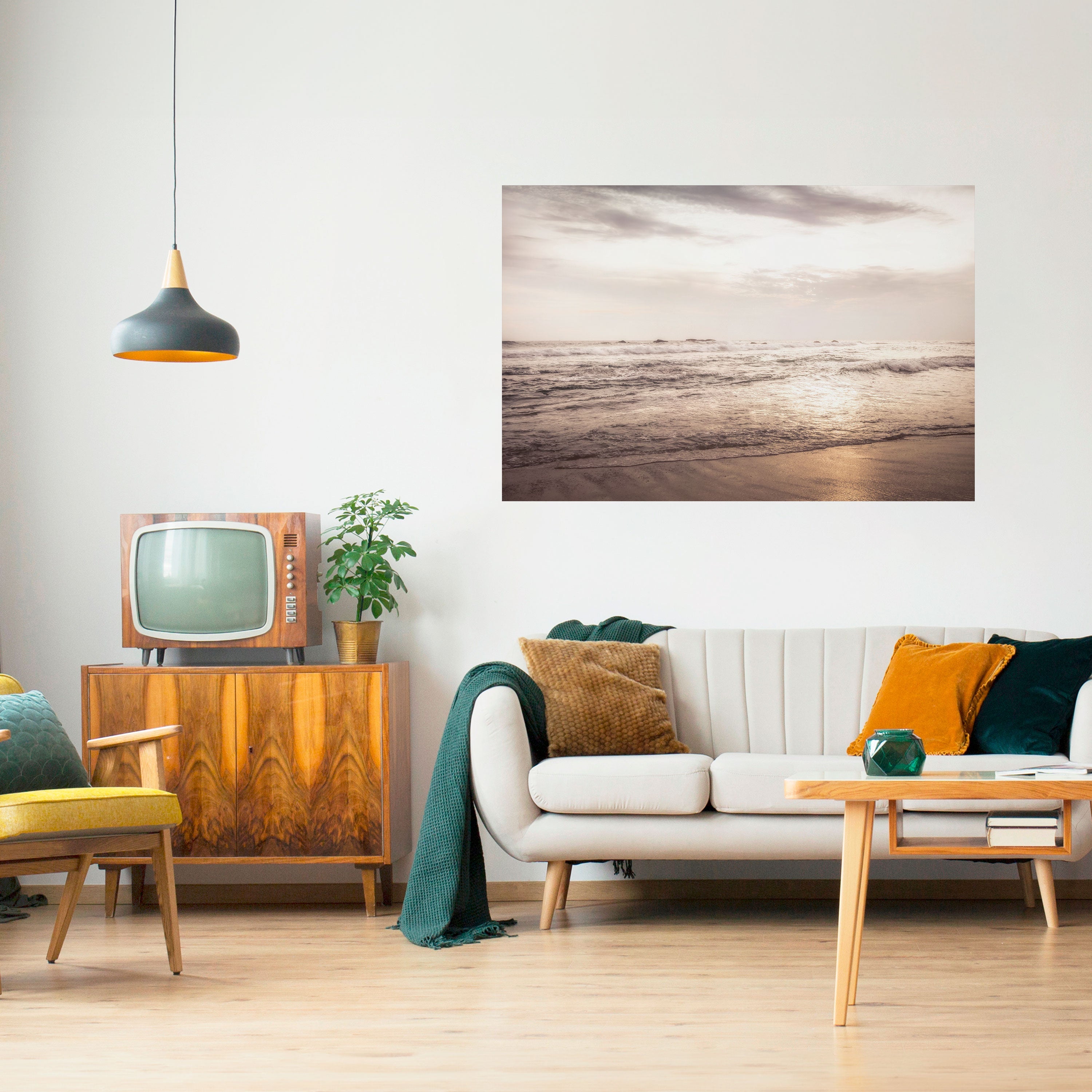 WHISPERS OF THE OCEAN Horizontales Poster zum Abziehen und Aufkleben