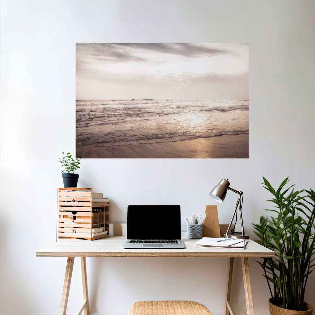 WHISPERS OF THE OCEAN Horizontales Poster zum Abziehen und Aufkleben