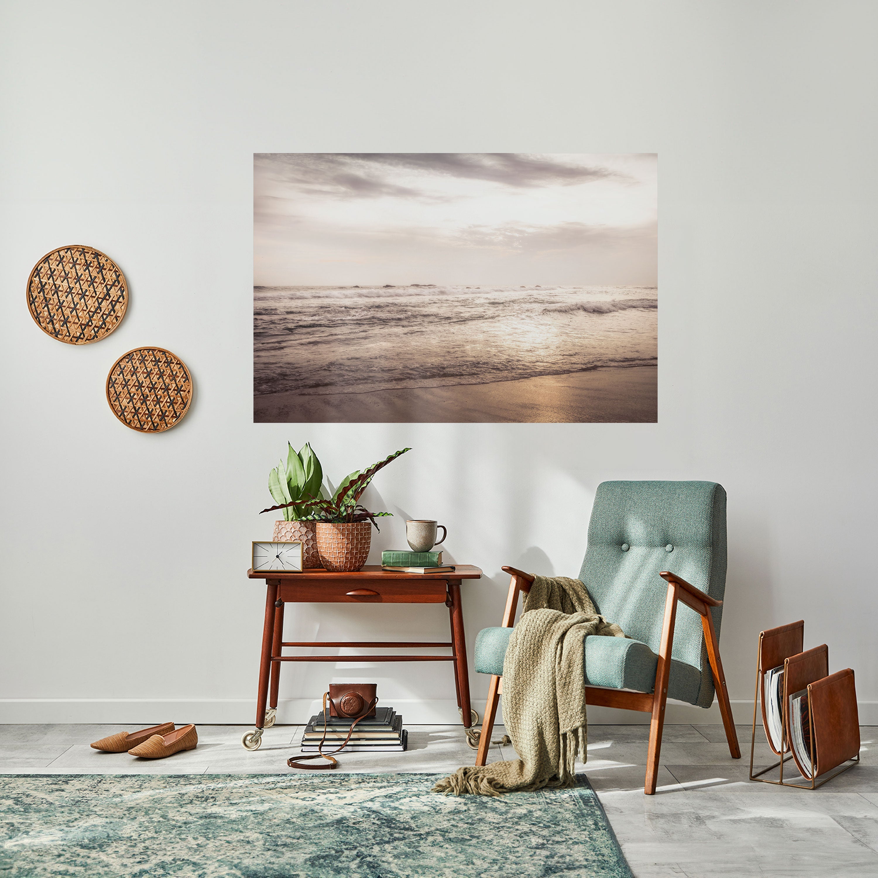 WHISPERS OF THE OCEAN Horizontales Poster zum Abziehen und Aufkleben