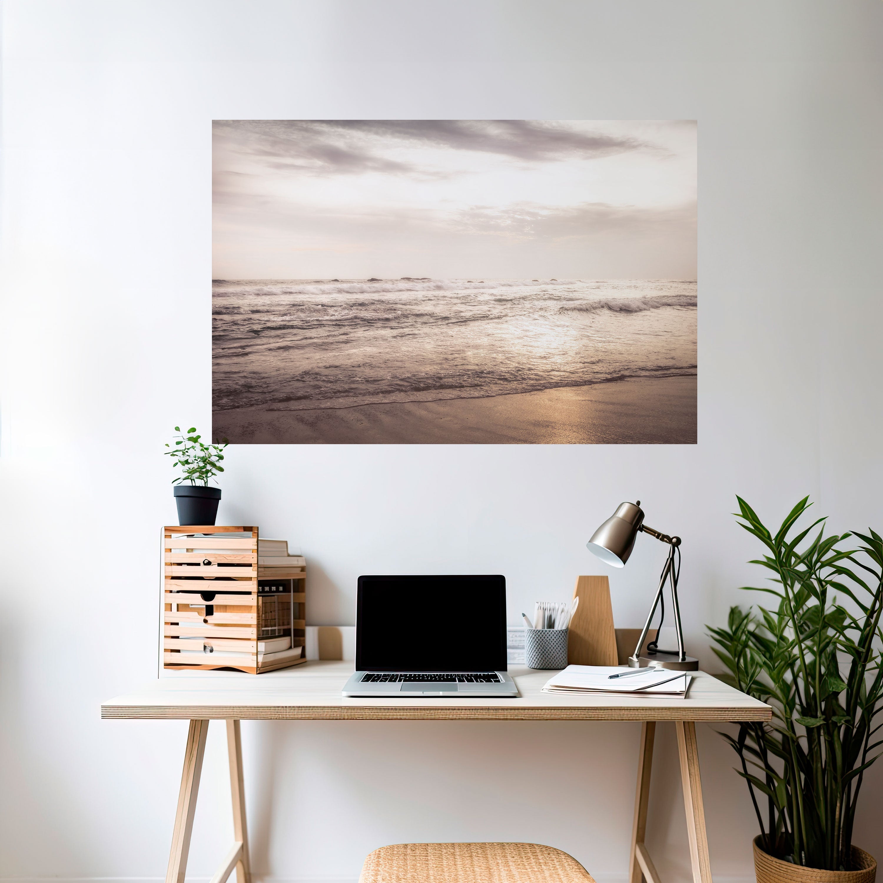 WHISPERS OF THE OCEAN Horizontales Poster zum Abziehen und Aufkleben