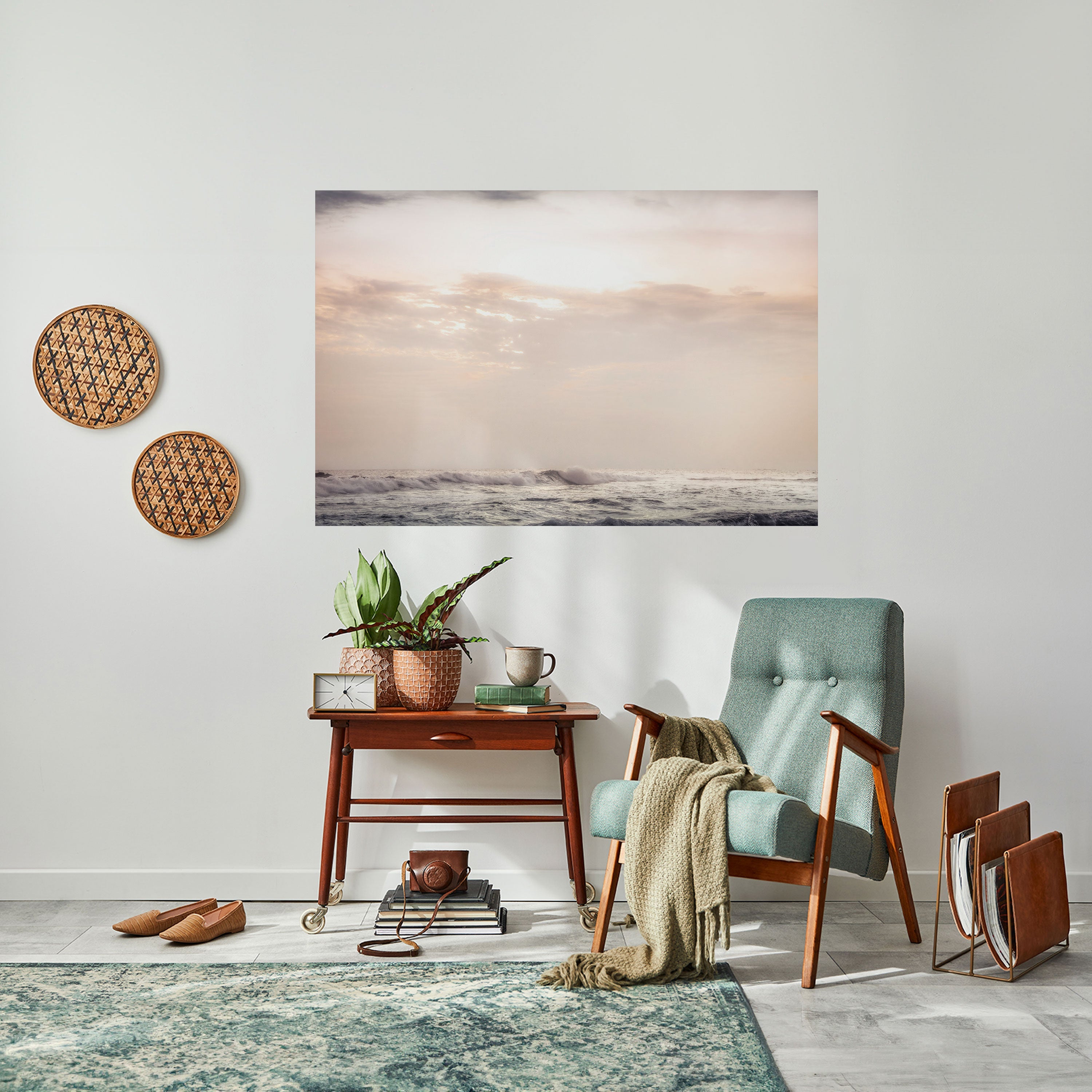 WHISPERS OF WAVE Horizontales Poster zum Abziehen und Aufkleben