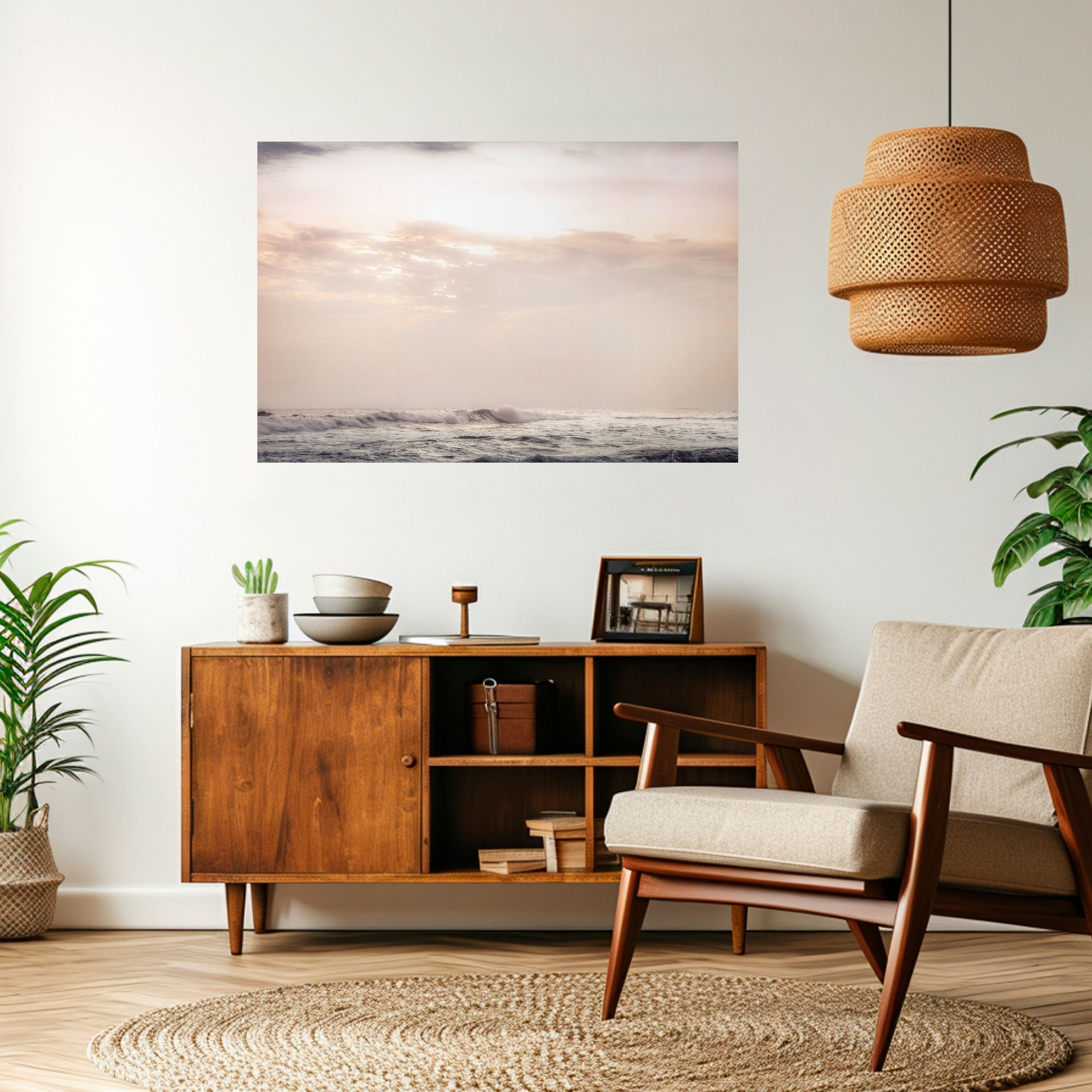 WHISPERS OF WAVE Horizontales Poster zum Abziehen und Aufkleben