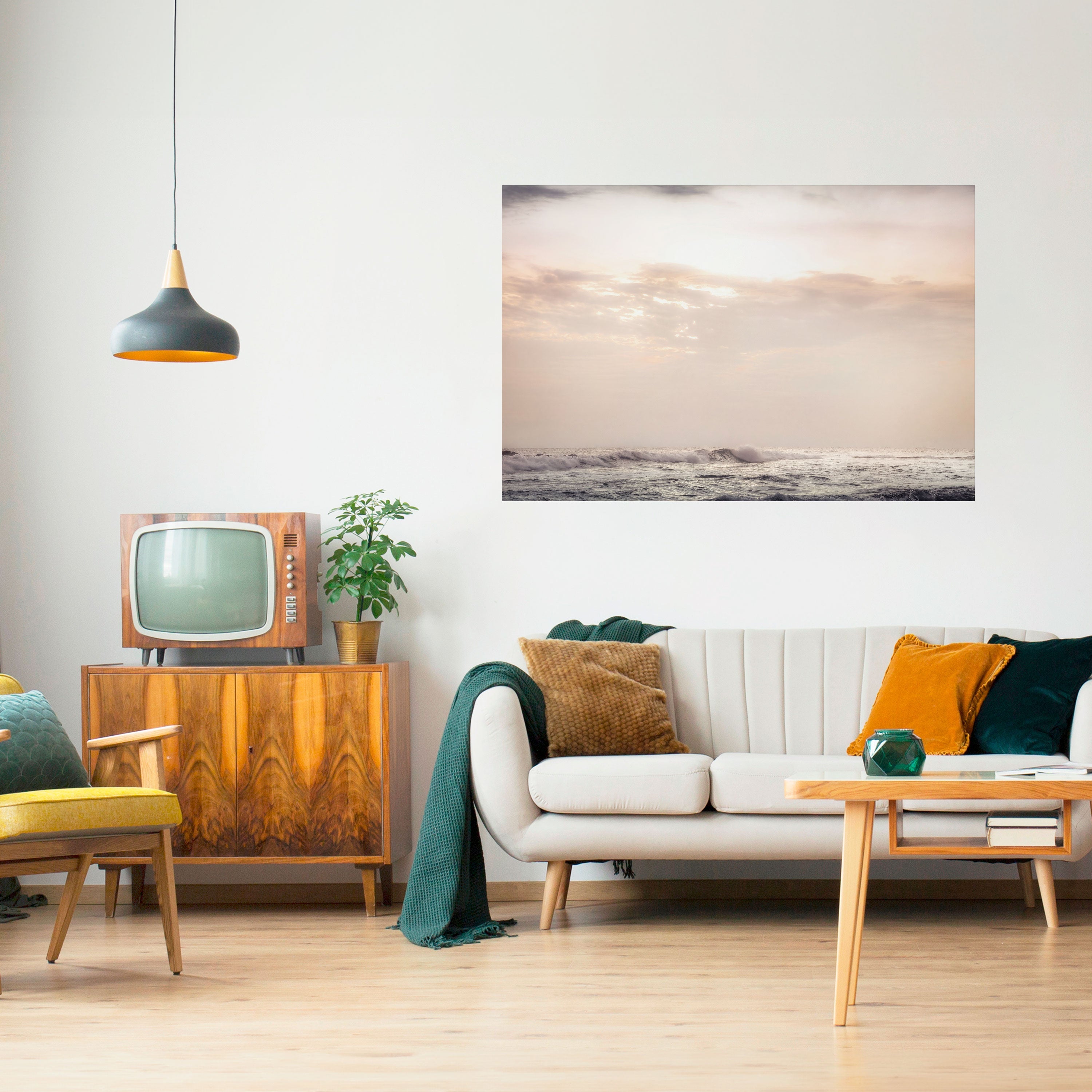 WHISPERS OF WAVE Horizontales Poster zum Abziehen und Aufkleben