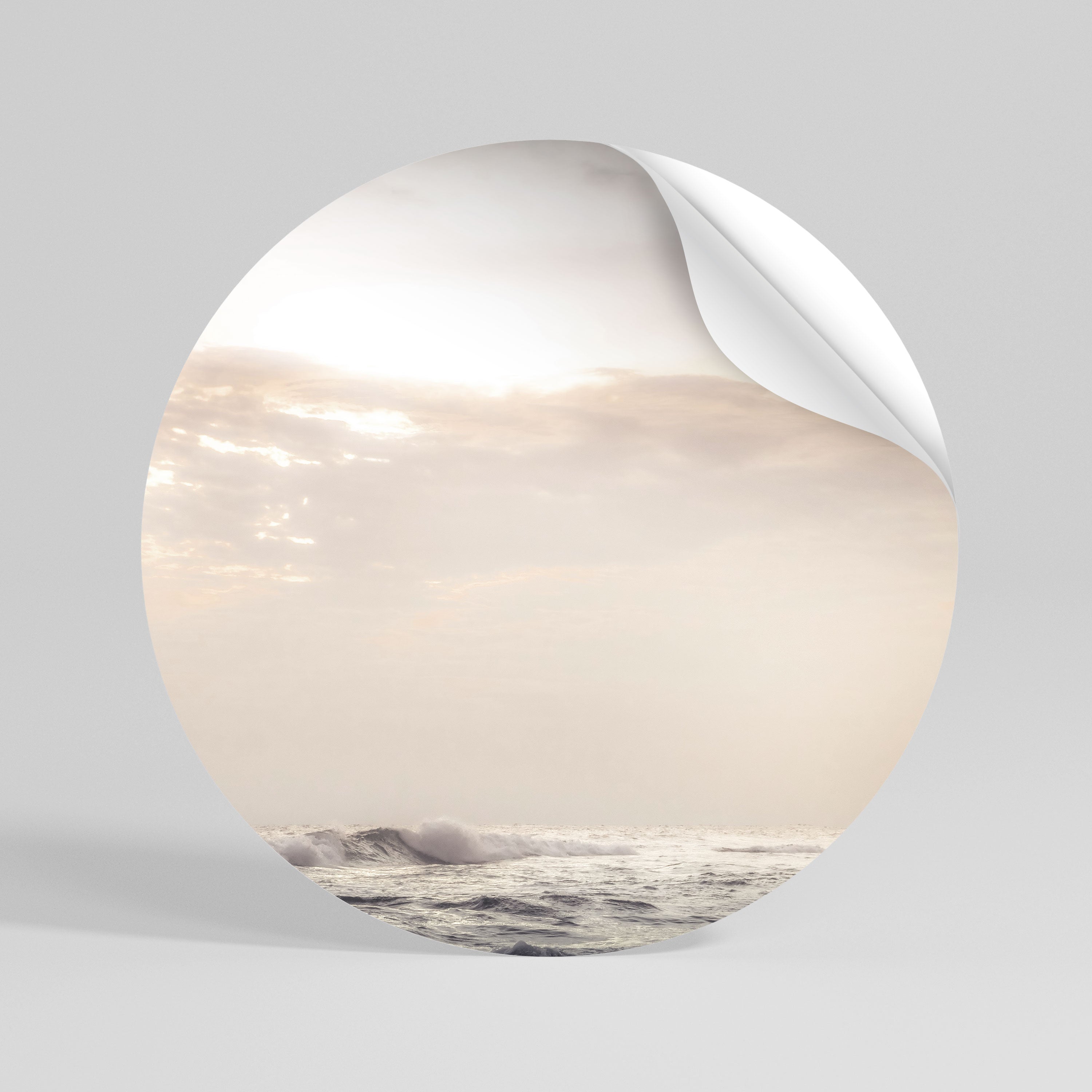 WHISPERS OF WAVE Runder Wandsticker zum Abziehen und Aufkleben