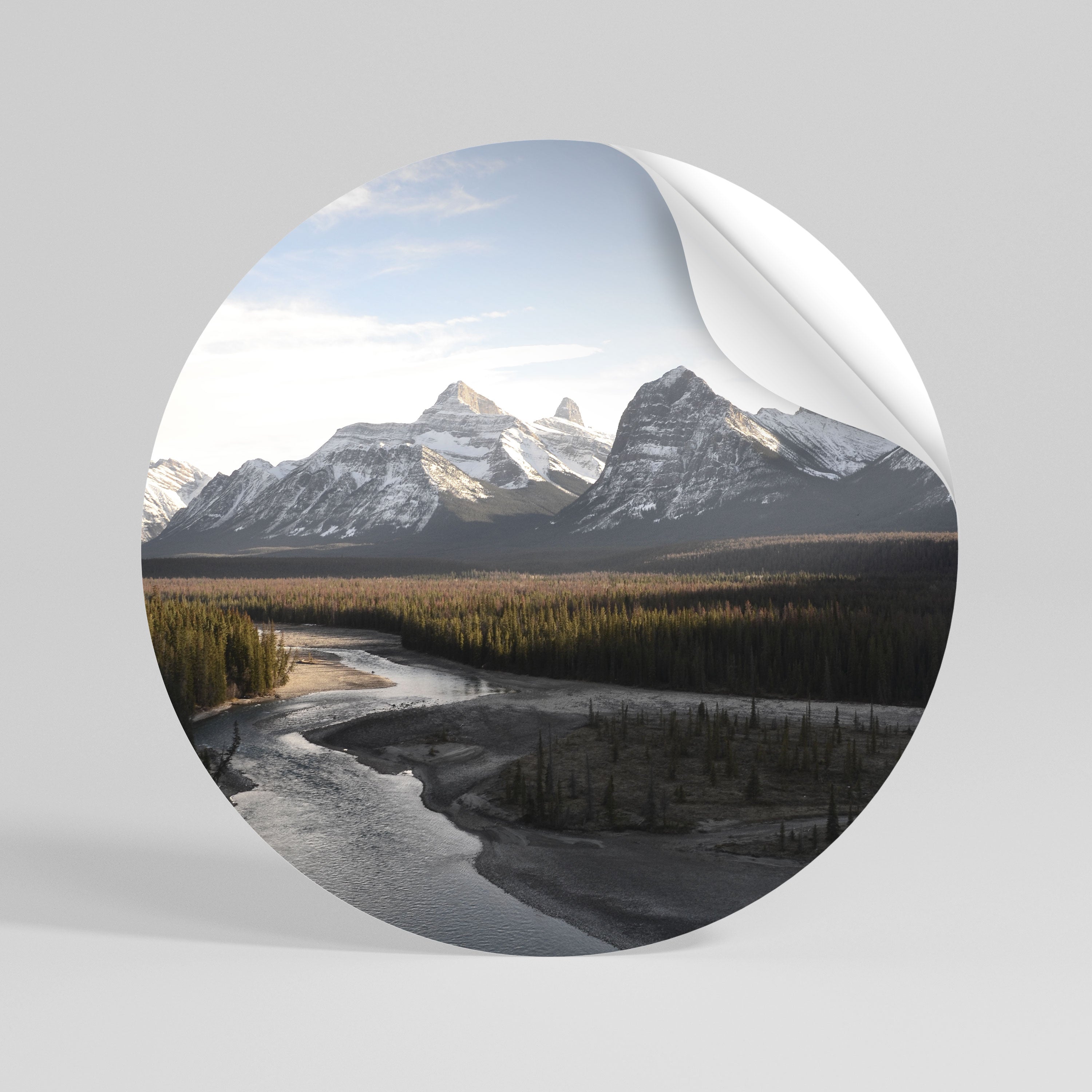 ECHOES OF NATURE'S SPLENDOR Runder Wandsticker zum Abziehen und Aufkleben