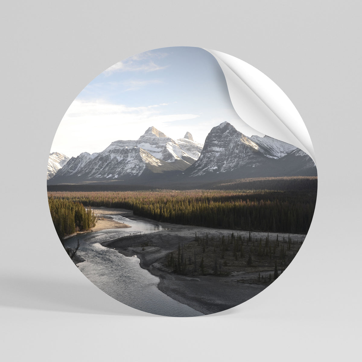 ECHOES OF NATURE'S SPLENDOR Runder Wandsticker zum Abziehen und Aufkleben