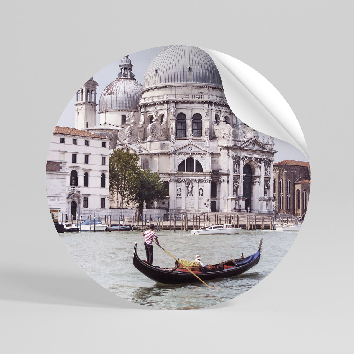 GONDOLA SERENADE Runder Wandsticker zum Abziehen und Aufkleben