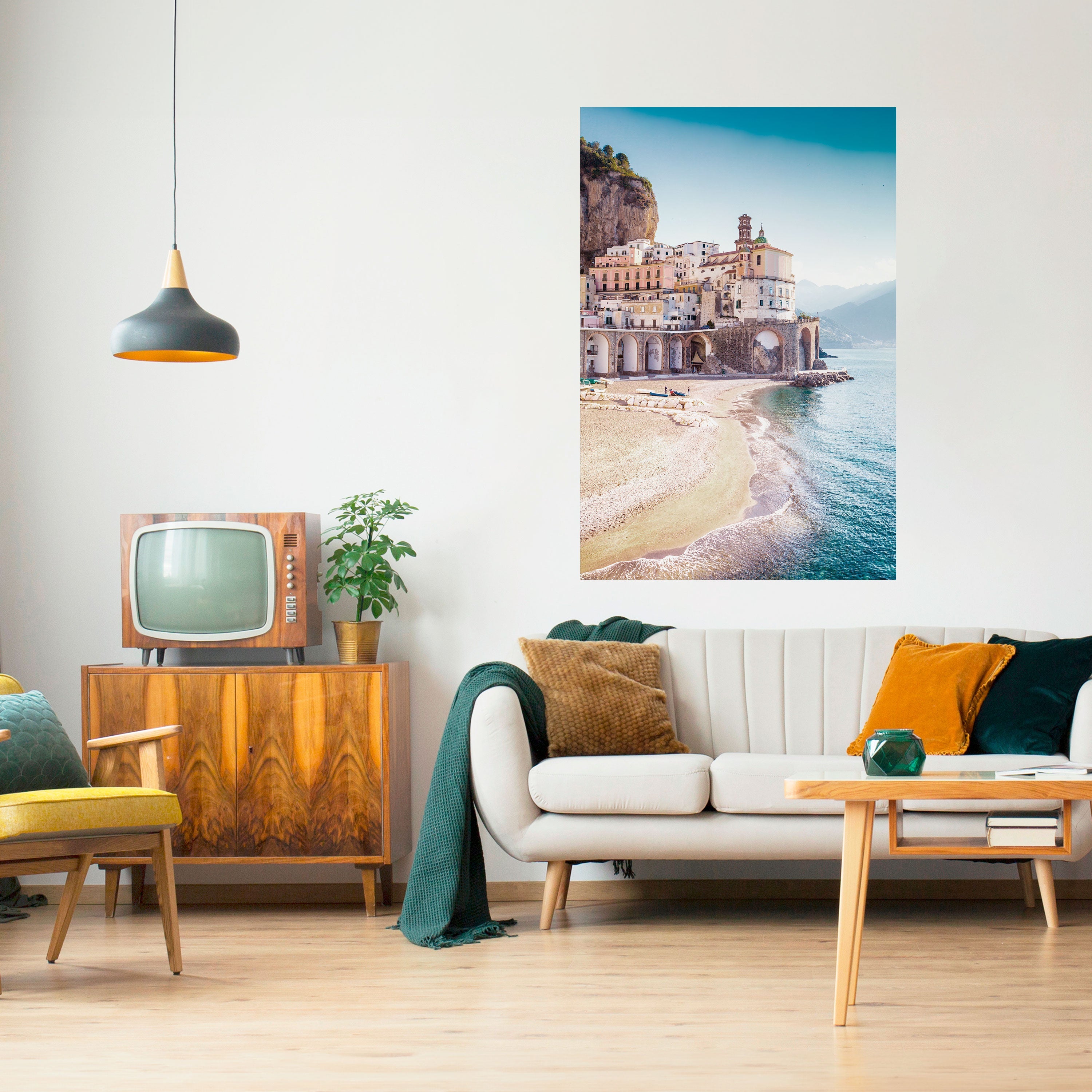 SEASIDE ARCHITECTURAL FANTASY Vertikales Poster zum Abziehen und Aufkleben