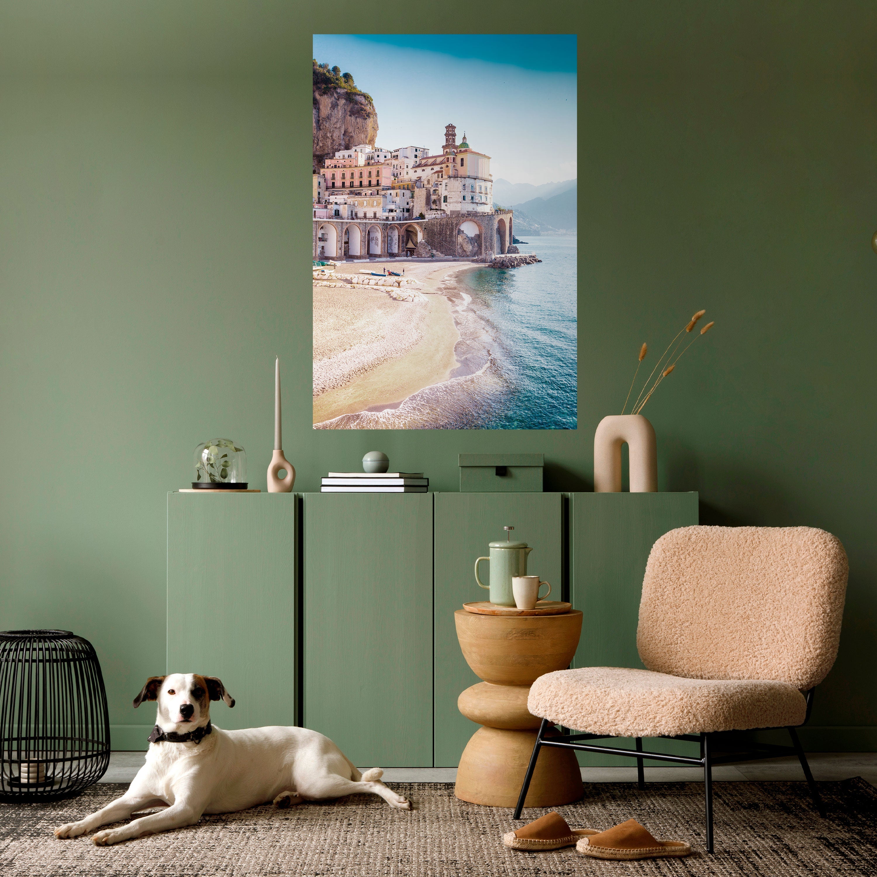 SEASIDE ARCHITECTURAL FANTASY Vertikales Poster zum Abziehen und Aufkleben