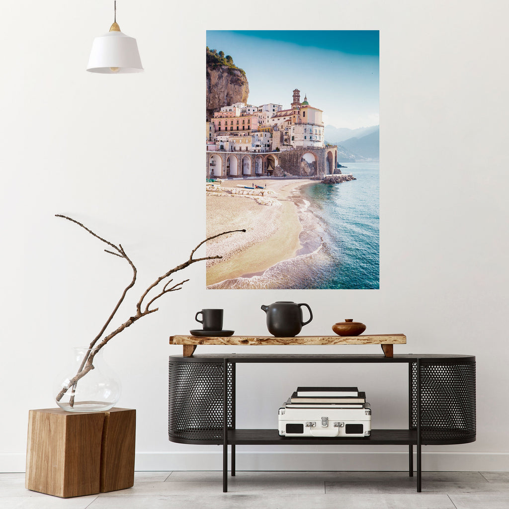 SEASIDE ARCHITECTURAL FANTASY Vertikales Poster zum Abziehen und Aufkleben