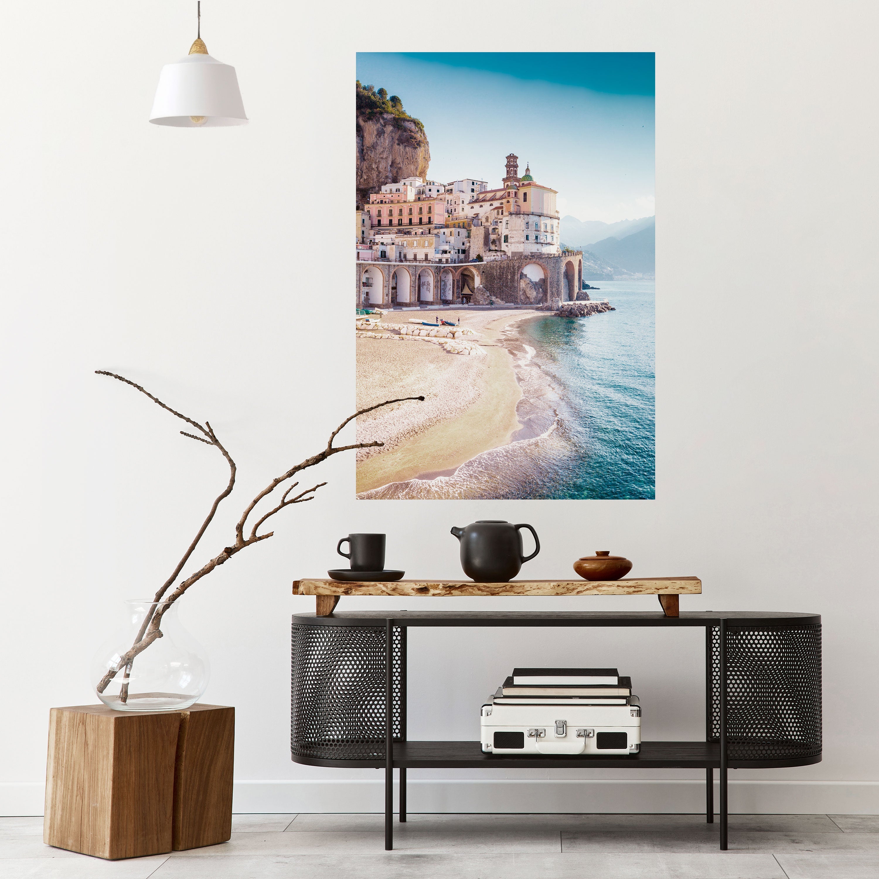 SEASIDE ARCHITECTURAL FANTASY Vertikales Poster zum Abziehen und Aufkleben