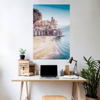 SEASIDE ARCHITECTURAL FANTASY Selbstklebendes Poster - Hochformat
