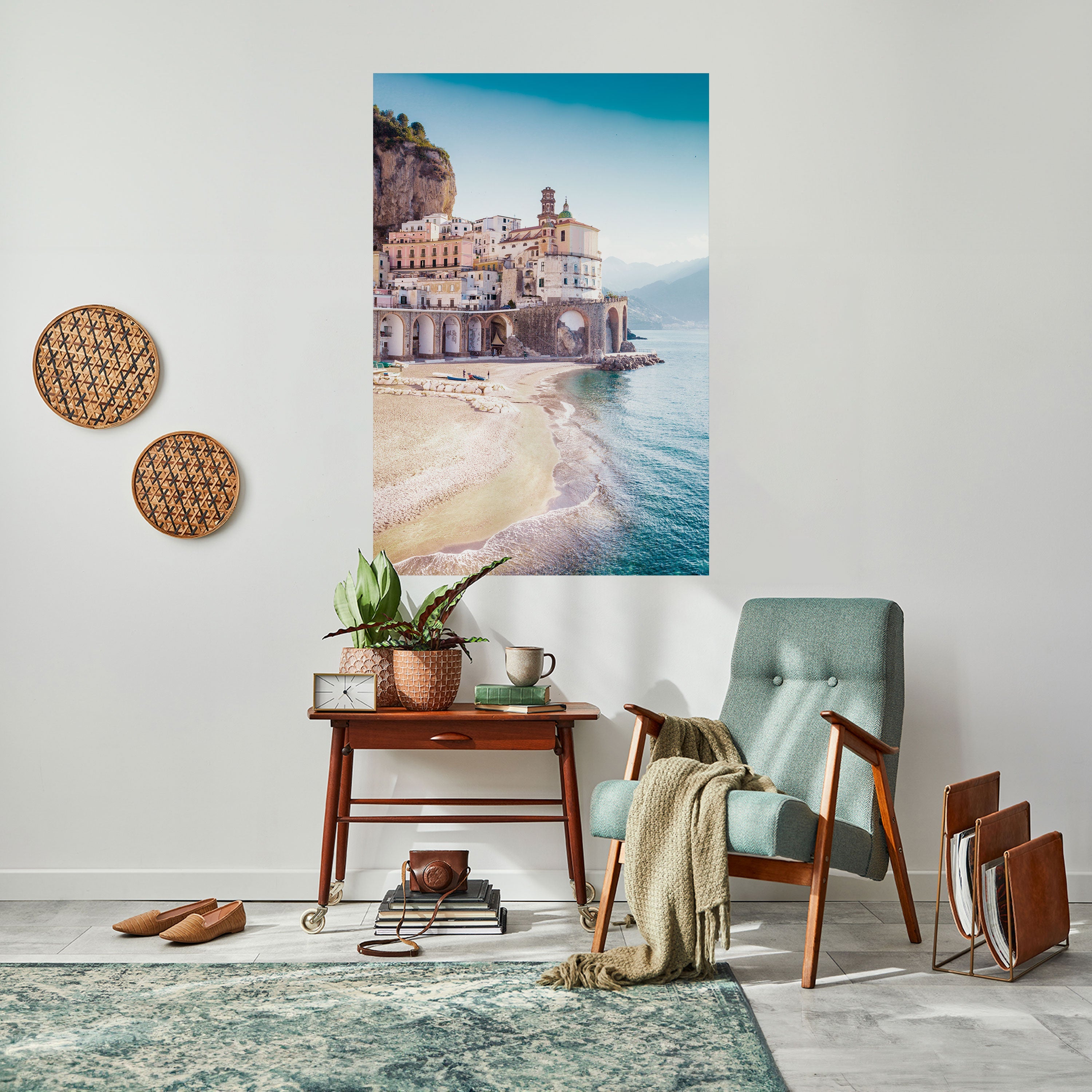 SEASIDE ARCHITECTURAL FANTASY Vertikales Poster zum Abziehen und Aufkleben