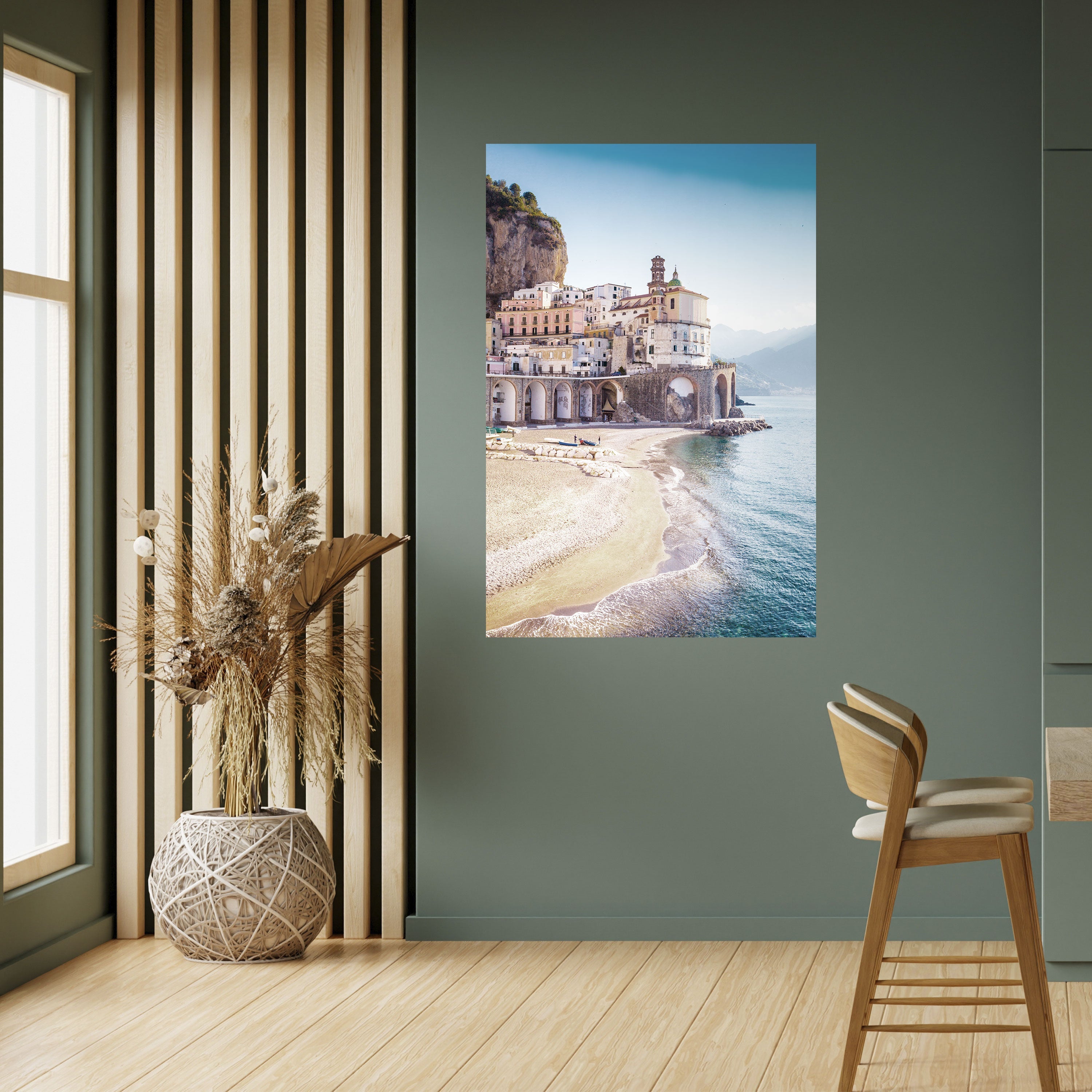 SEASIDE ARCHITECTURAL FANTASY Vertikales Poster zum Abziehen und Aufkleben