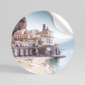 SEASIDE ARCHITECTURAL FANTASY Runder Wandsticker zum Abziehen und Aufkleben