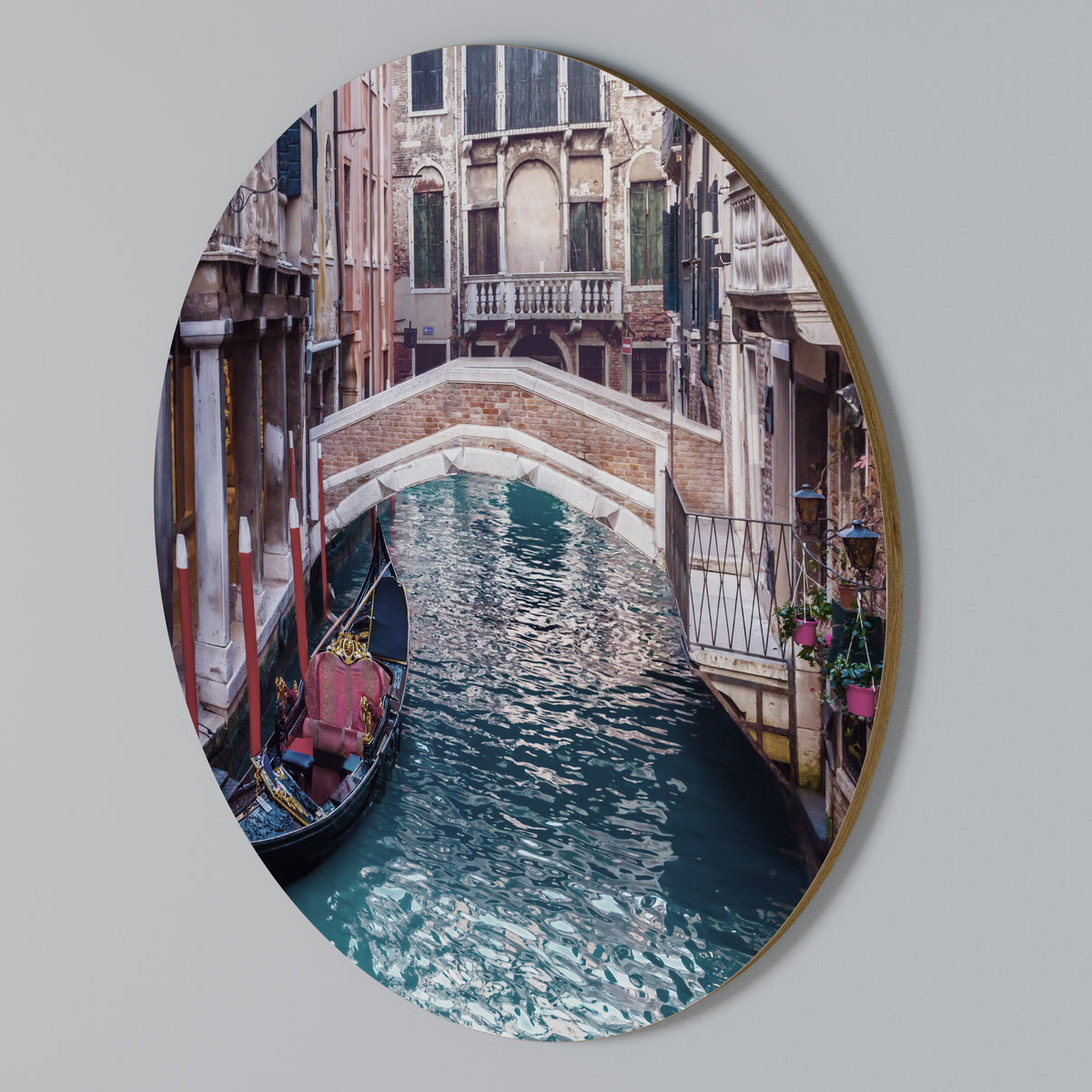 GONDOLA GLIDE Rundes Wandbild