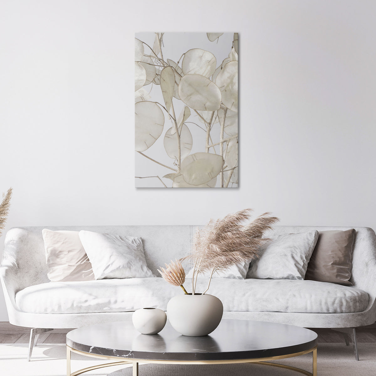 SILKY FOLIAGE WHISPERS Vertical Canvas Print