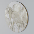 SILKY FOLIAGE WHISPERS Round Wall Art