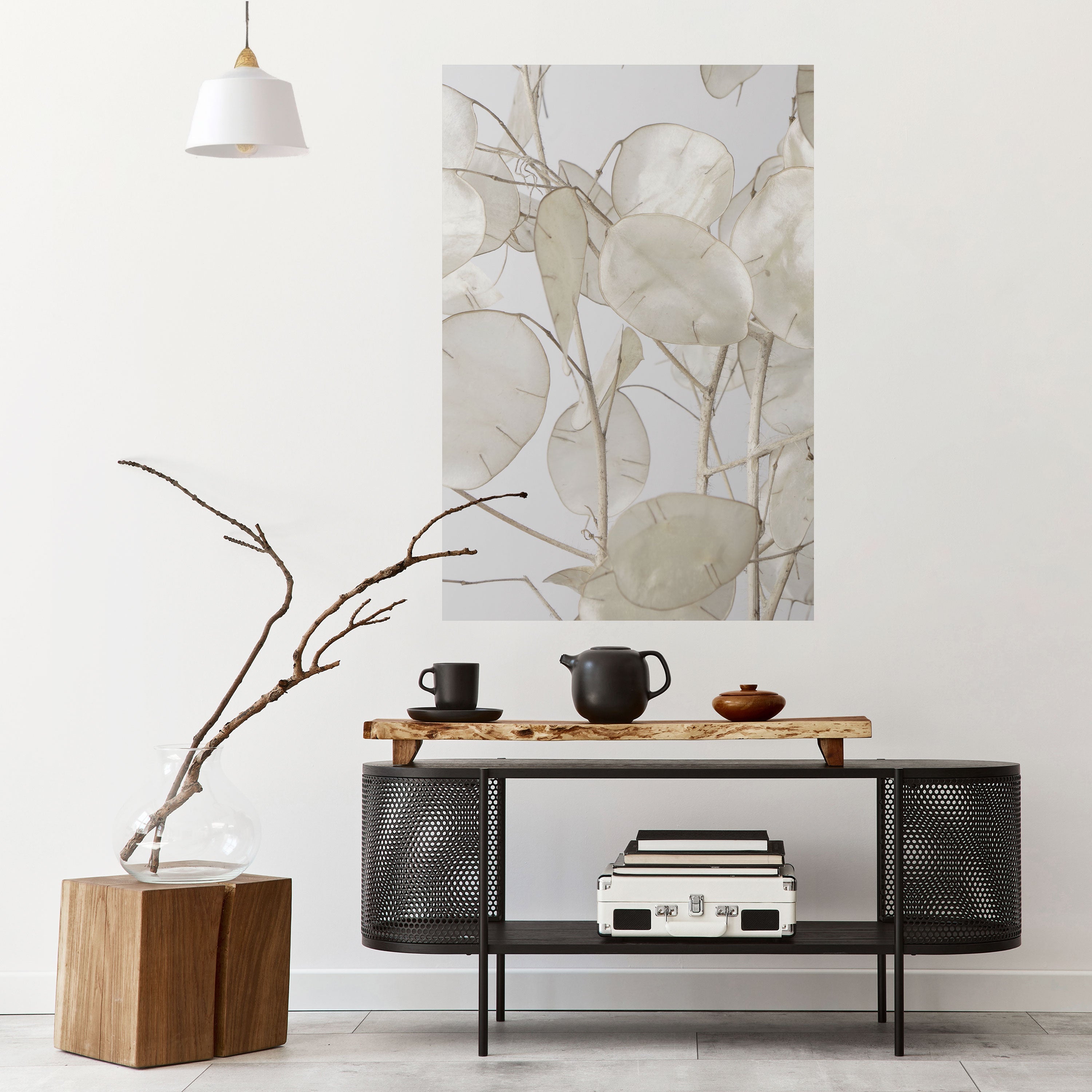 SILKY FOLIAGE WHISPERS Vertikales Poster zum Abziehen und Aufkleben