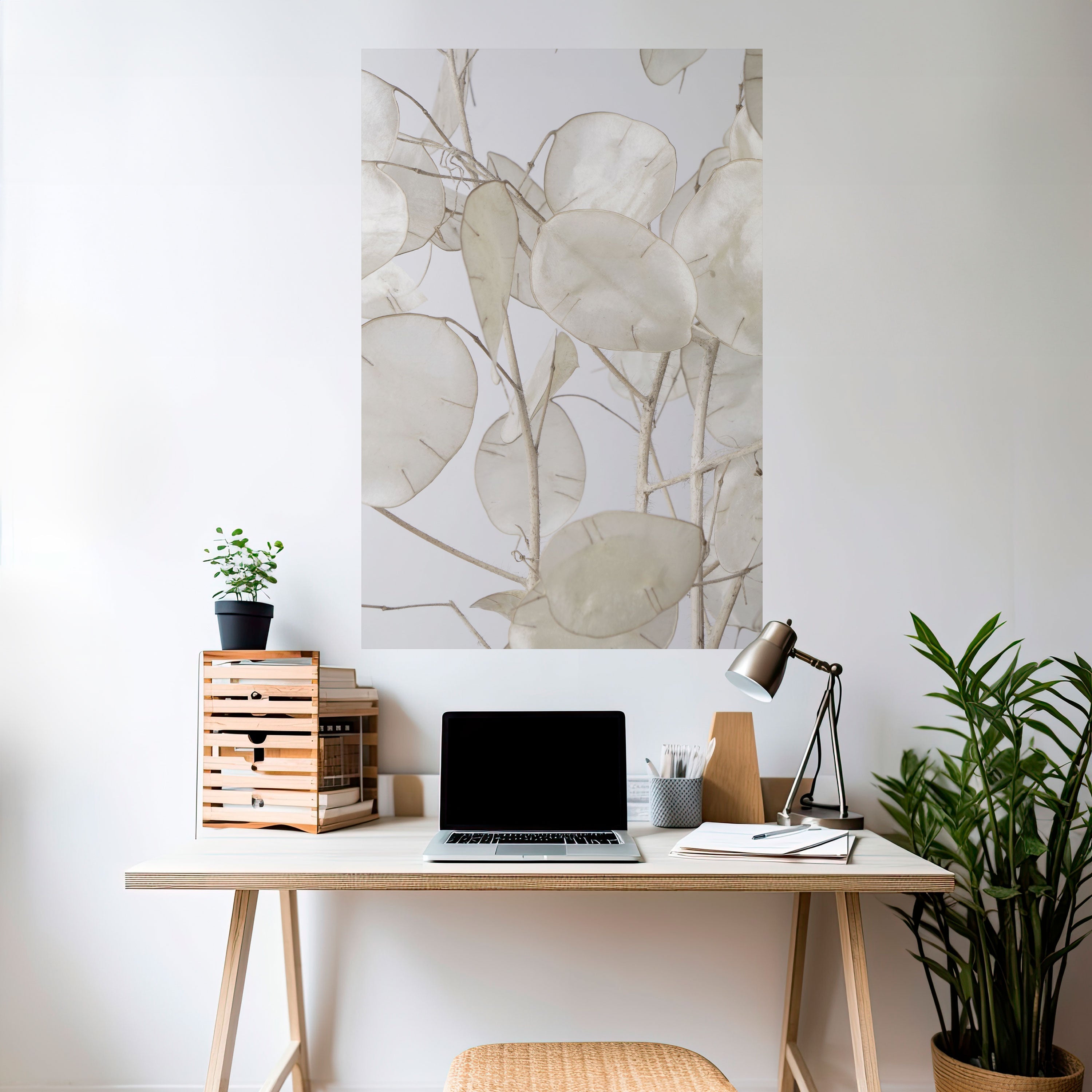 SILKY FOLIAGE WHISPERS Vertikales Poster zum Abziehen und Aufkleben