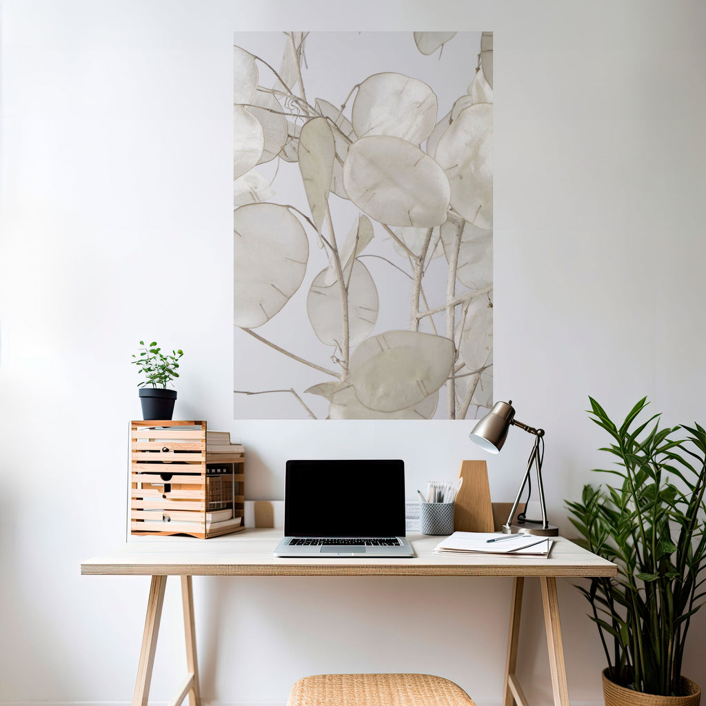 SILKY FOLIAGE WHISPERS Vertikales Poster zum Abziehen und Aufkleben
