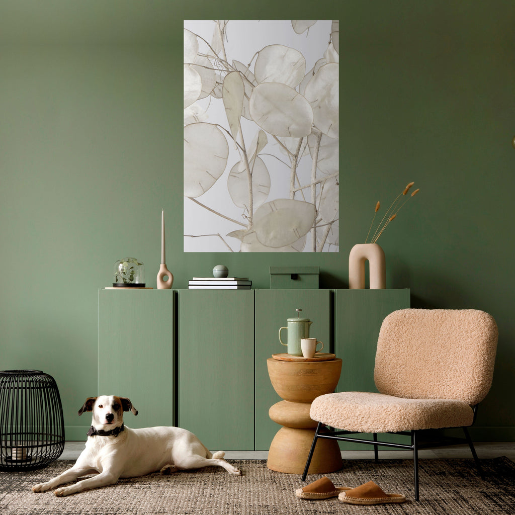SILKY FOLIAGE WHISPERS Vertikales Poster zum Abziehen und Aufkleben