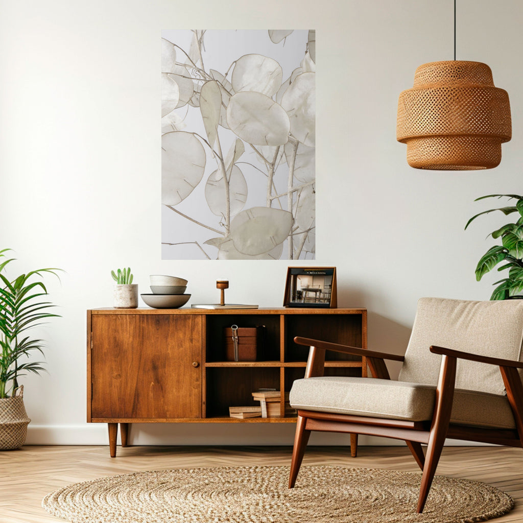 SILKY FOLIAGE WHISPERS Vertikales Poster zum Abziehen und Aufkleben
