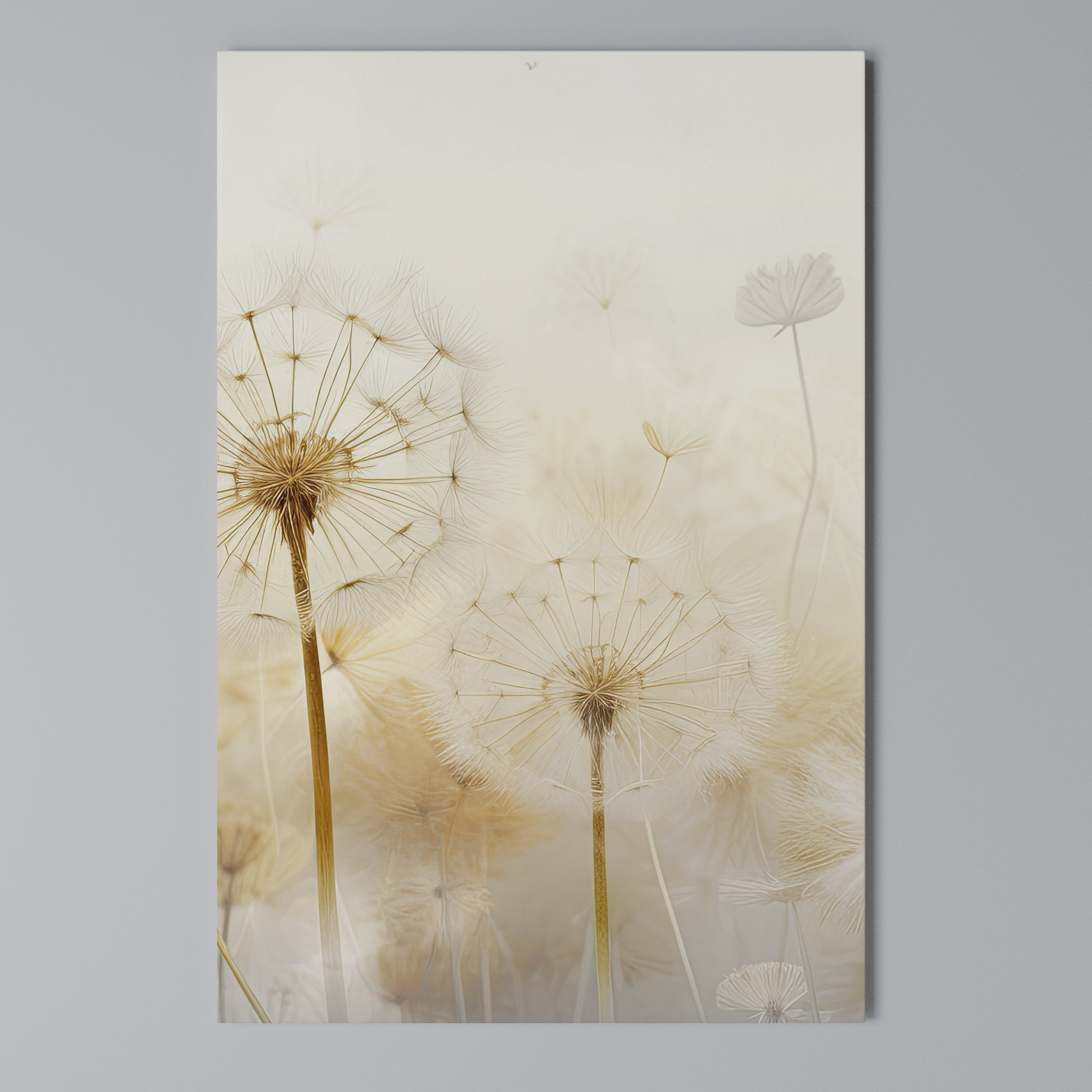 DREAMY DANDELION FIELDS Vertical Canvas Print