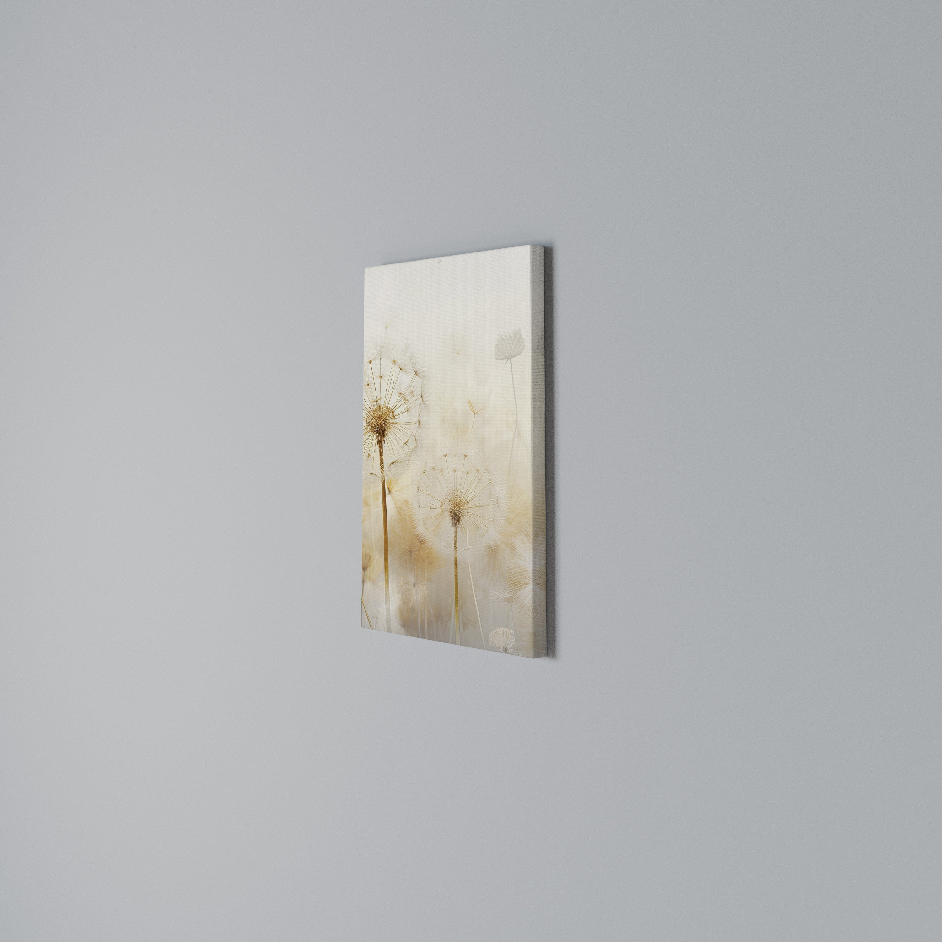 DREAMY DANDELION FIELDS Vertical Canvas Print