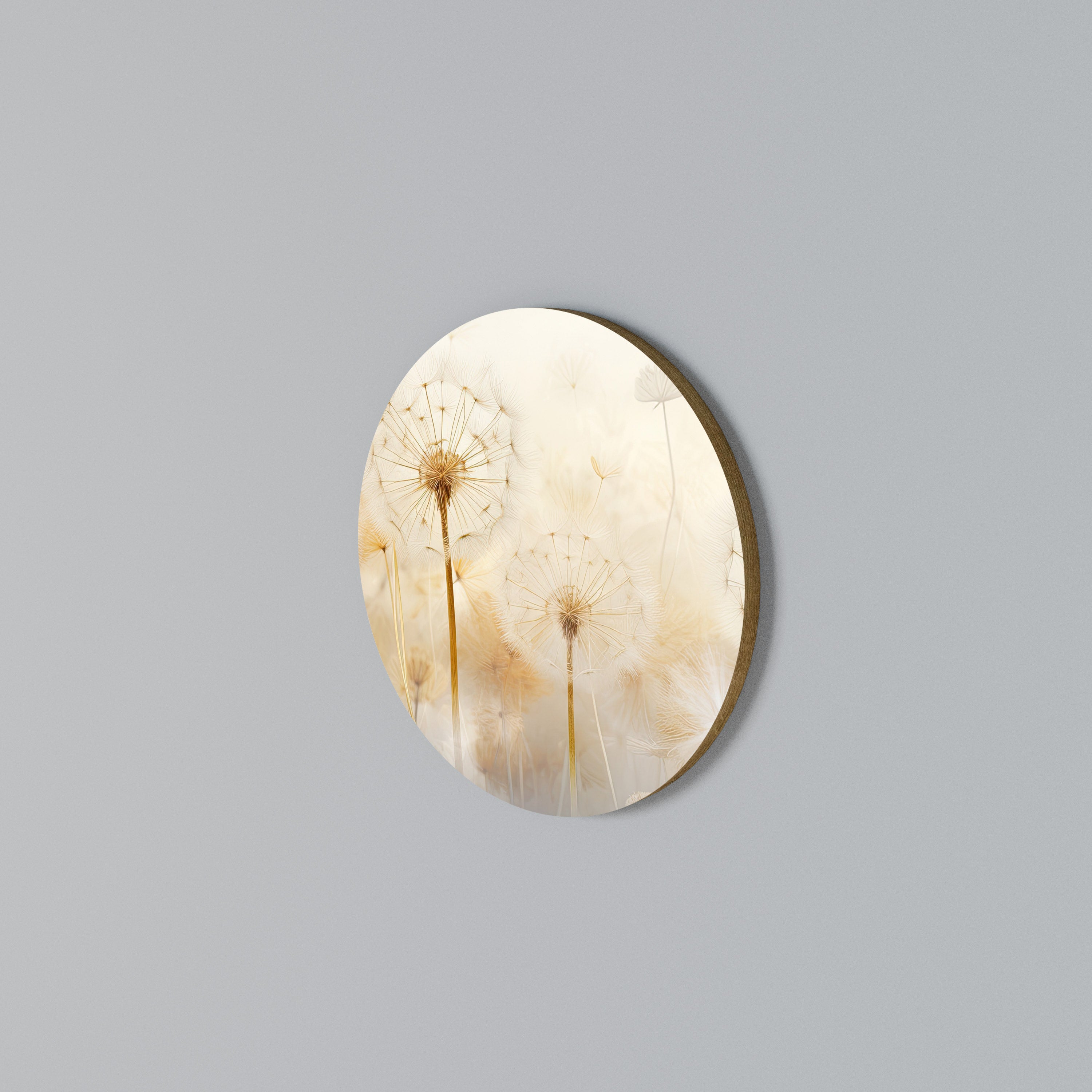DREAMY DANDELION FIELDS Round Wall Art