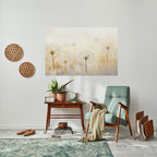DREAMY DANDELION FIELDS Selbstklebendes Horizontal-Poster