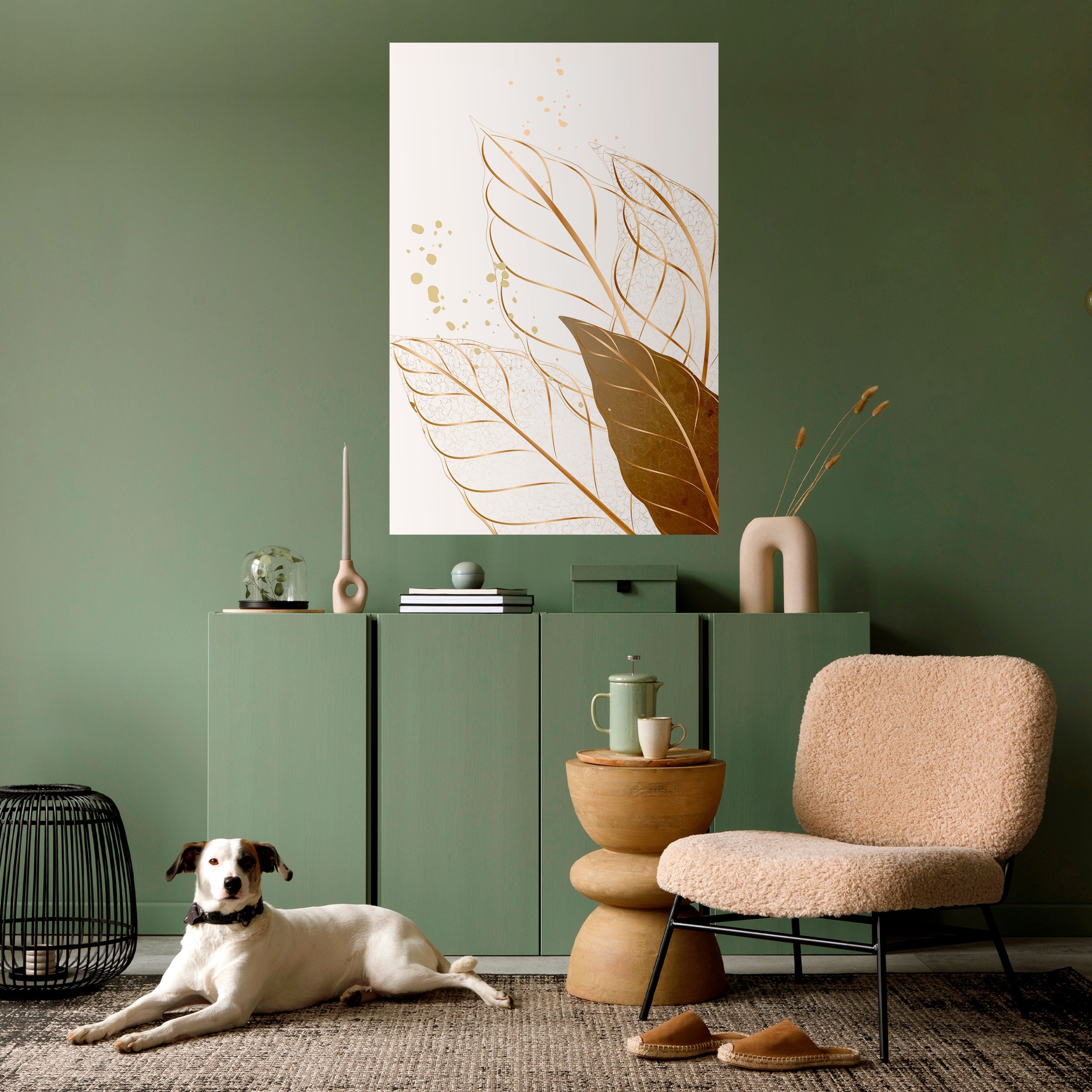 ELEGANCE IN FOLIAGE Vertikales Poster zum Abziehen und Aufkleben