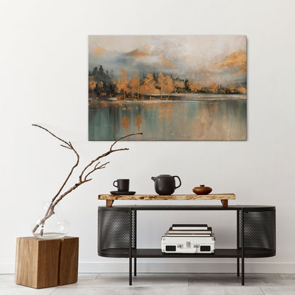 ECHOES OF GOLDEN DAWN Horizontal Canvas Print