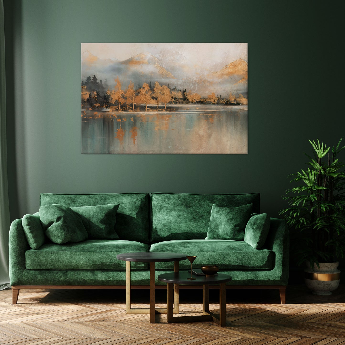 ECHOES OF GOLDEN DAWN Horizontal Canvas Print