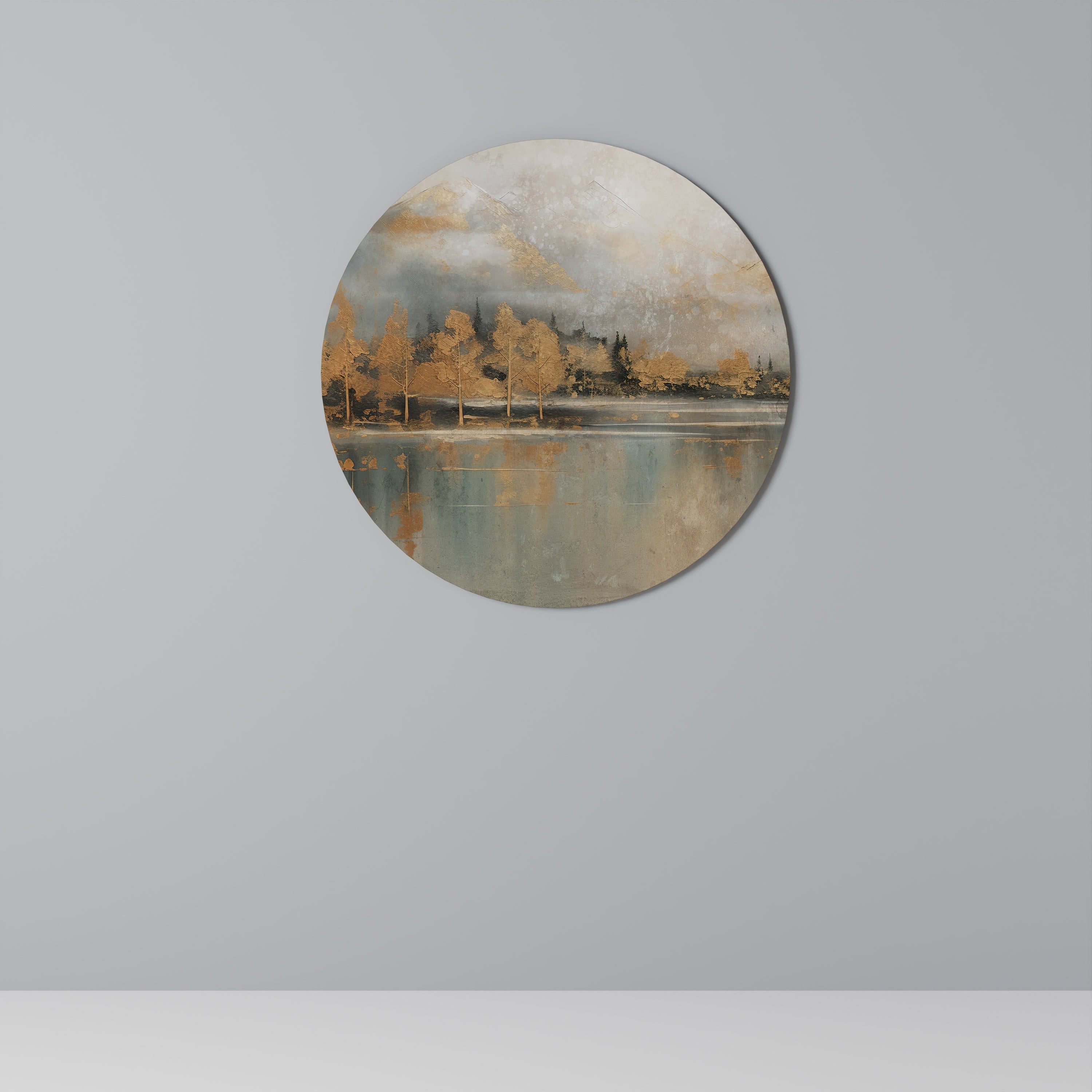 ECHOES OF GOLDEN DAWN Runde Wanddekoration Ø 69 cm