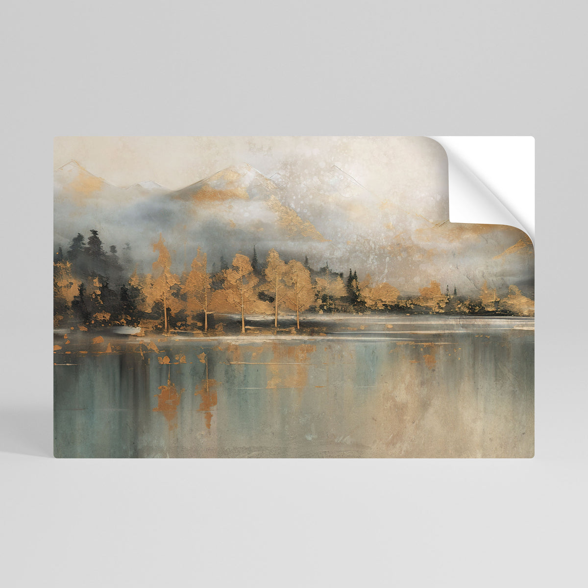 ECHOES OF GOLDEN DAWN Peel and Stick Horizontal Poster