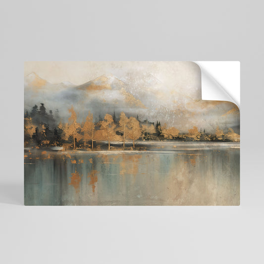 ECHOES OF GOLDEN DAWN Selbstklebendes Horizontal-Poster