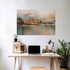 ECHOES OF GOLDEN DAWN Selbstklebendes Horizontal-Poster