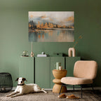 ECHOES OF GOLDEN DAWN Selbstklebendes Horizontal-Poster