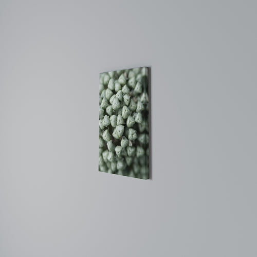 TEXTURED GREEN TIDBITS Vertical Canvas Print