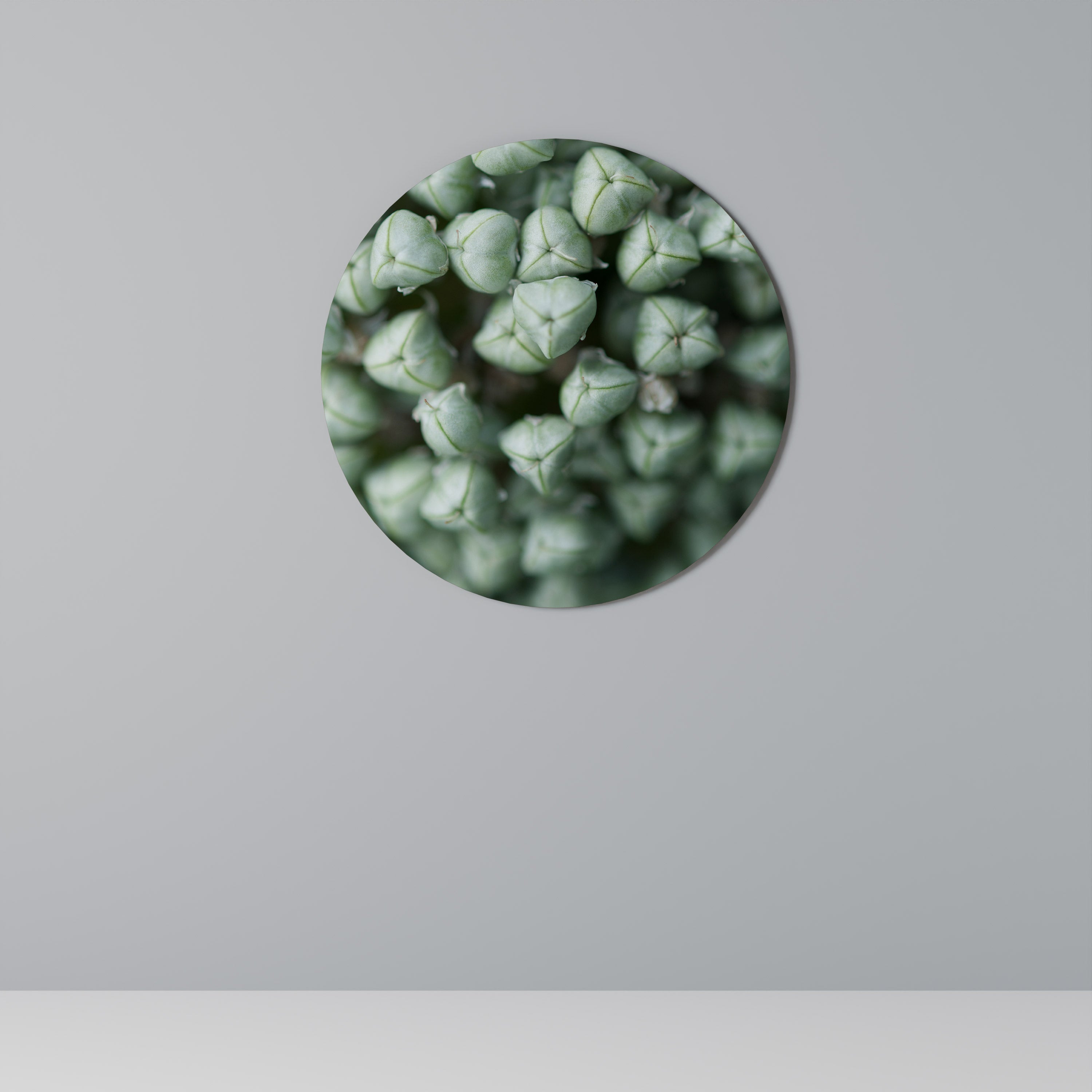 TEXTURED GREEN TIDBITS Runde Wanddekoration Ø 69 cm