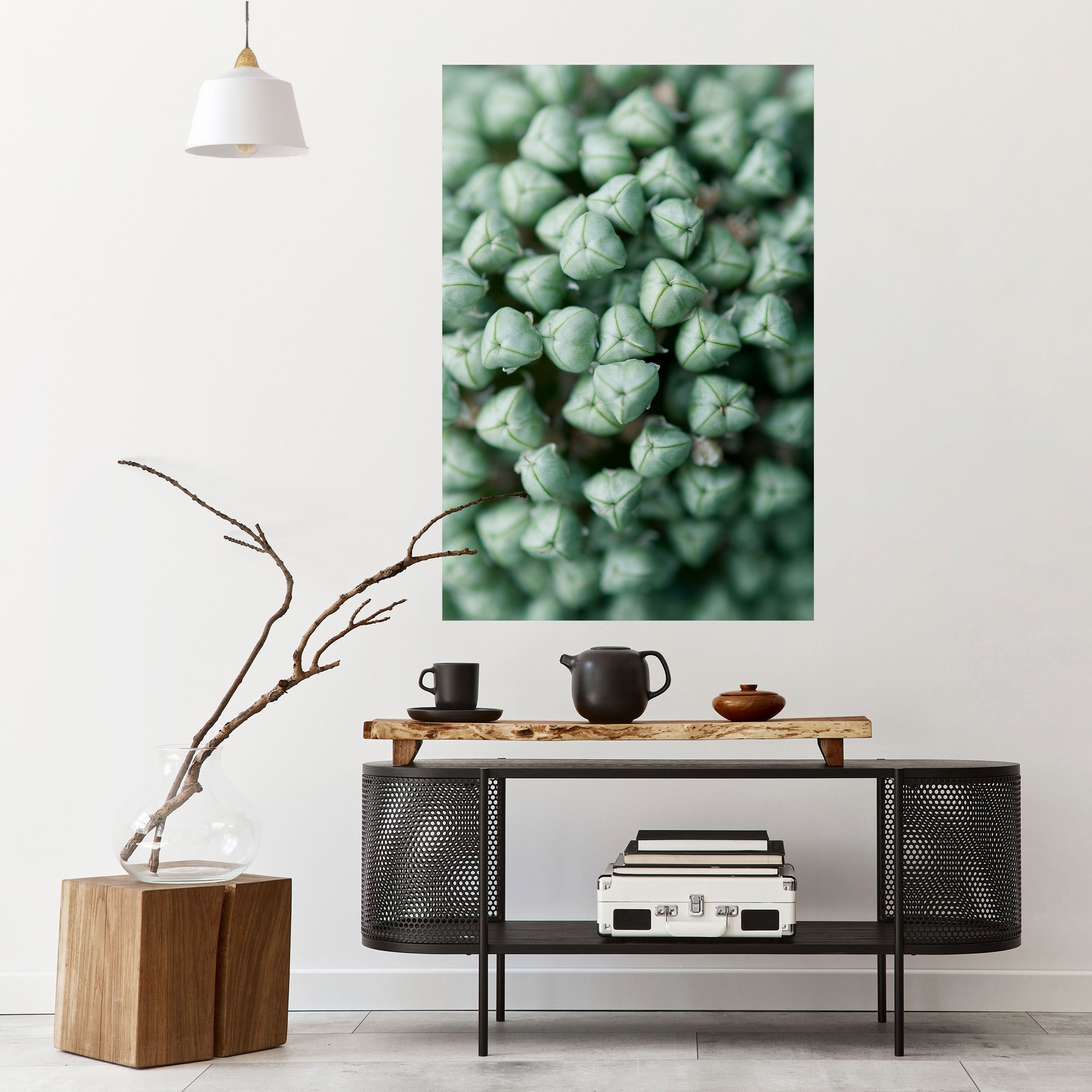 TEXTURED GREEN TIDBITS Vertikales Poster zum Abziehen und Aufkleben