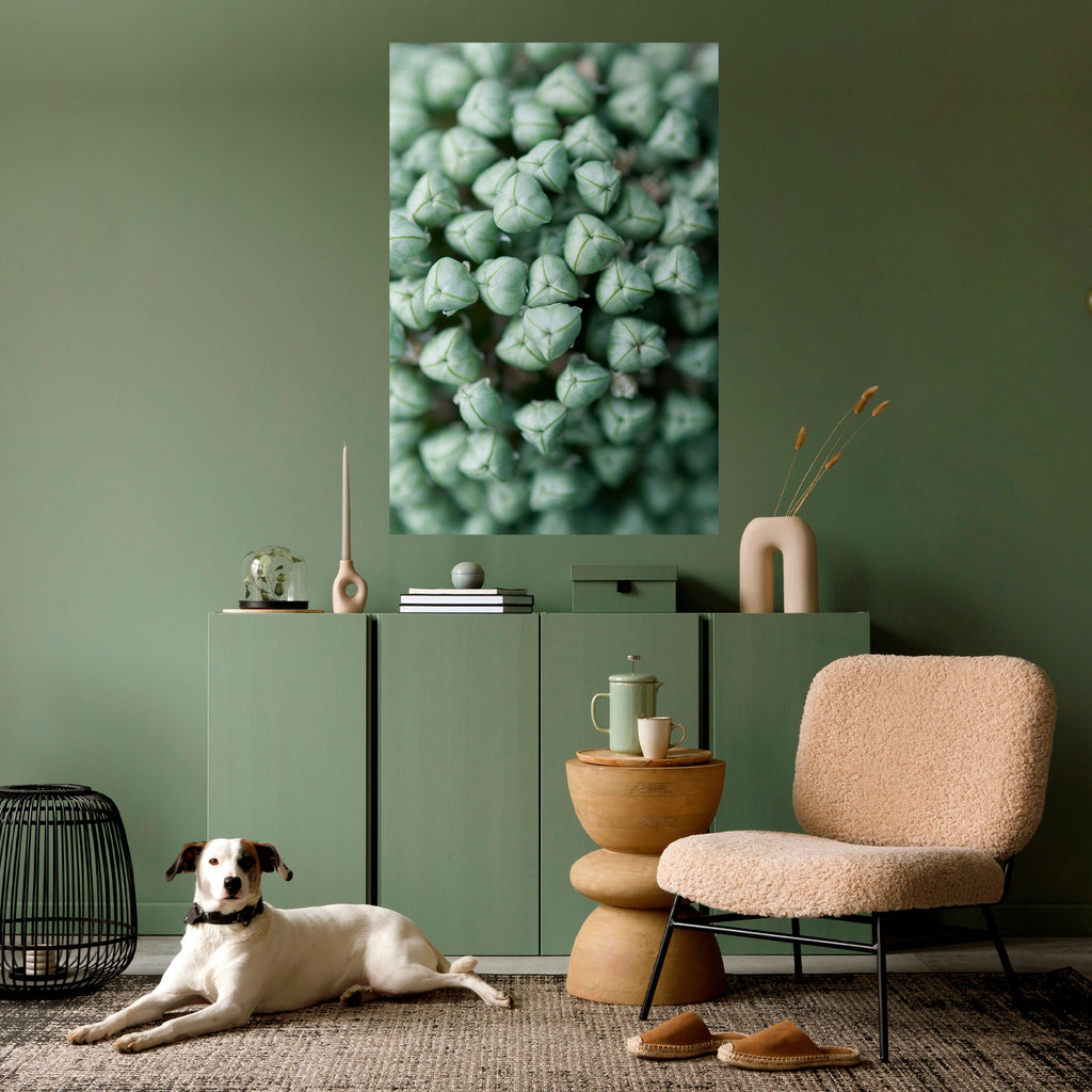 TEXTURED GREEN TIDBITS Vertikales Poster zum Abziehen und Aufkleben