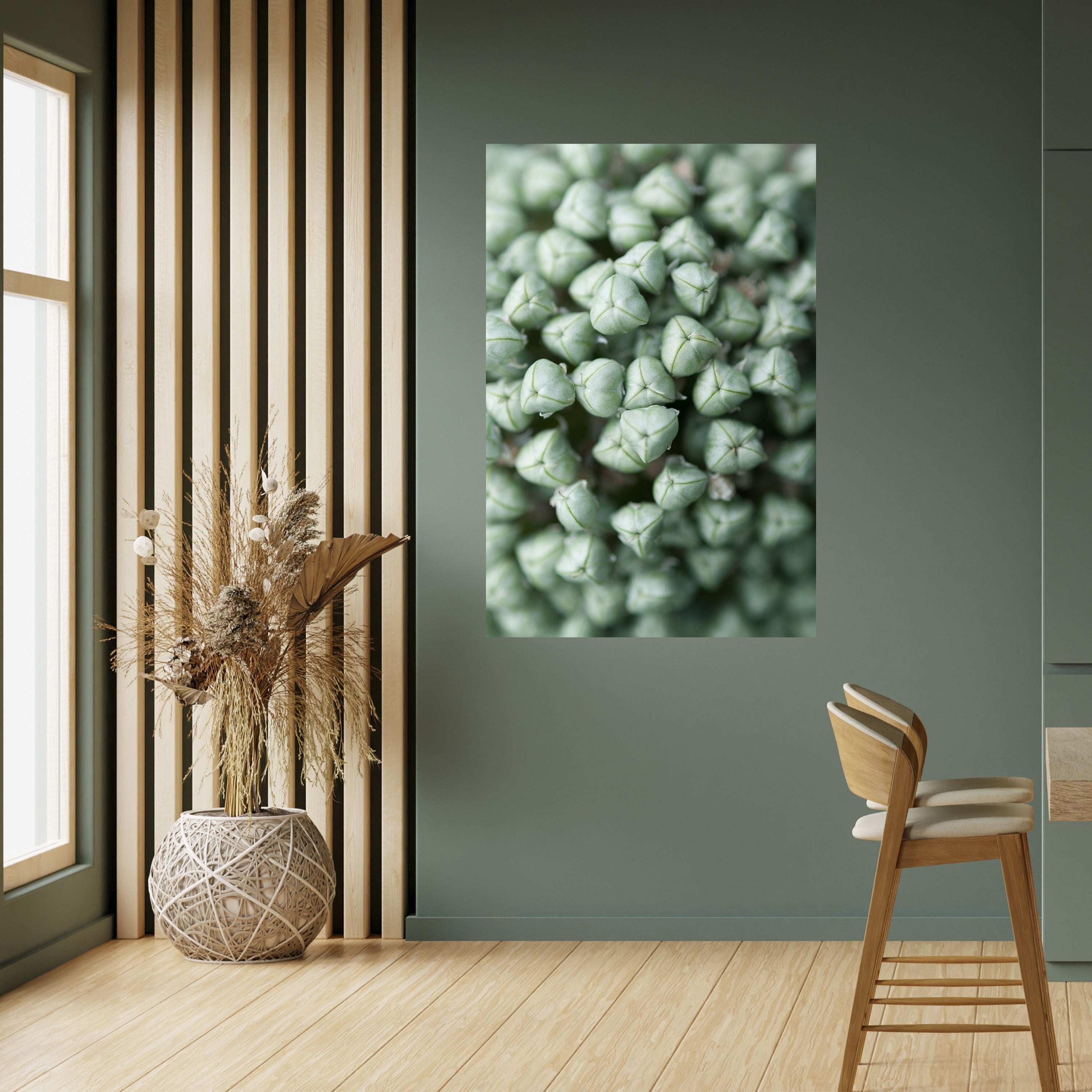 TEXTURED GREEN TIDBITS Vertikales Poster zum Abziehen und Aufkleben