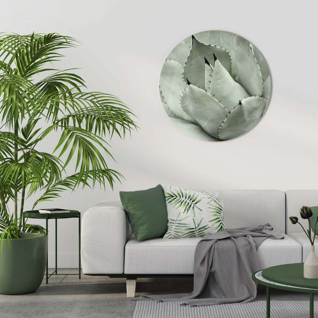 MYSTICAL SUCCULENT DREAM Runde Wanddekoration Ø 69 cm