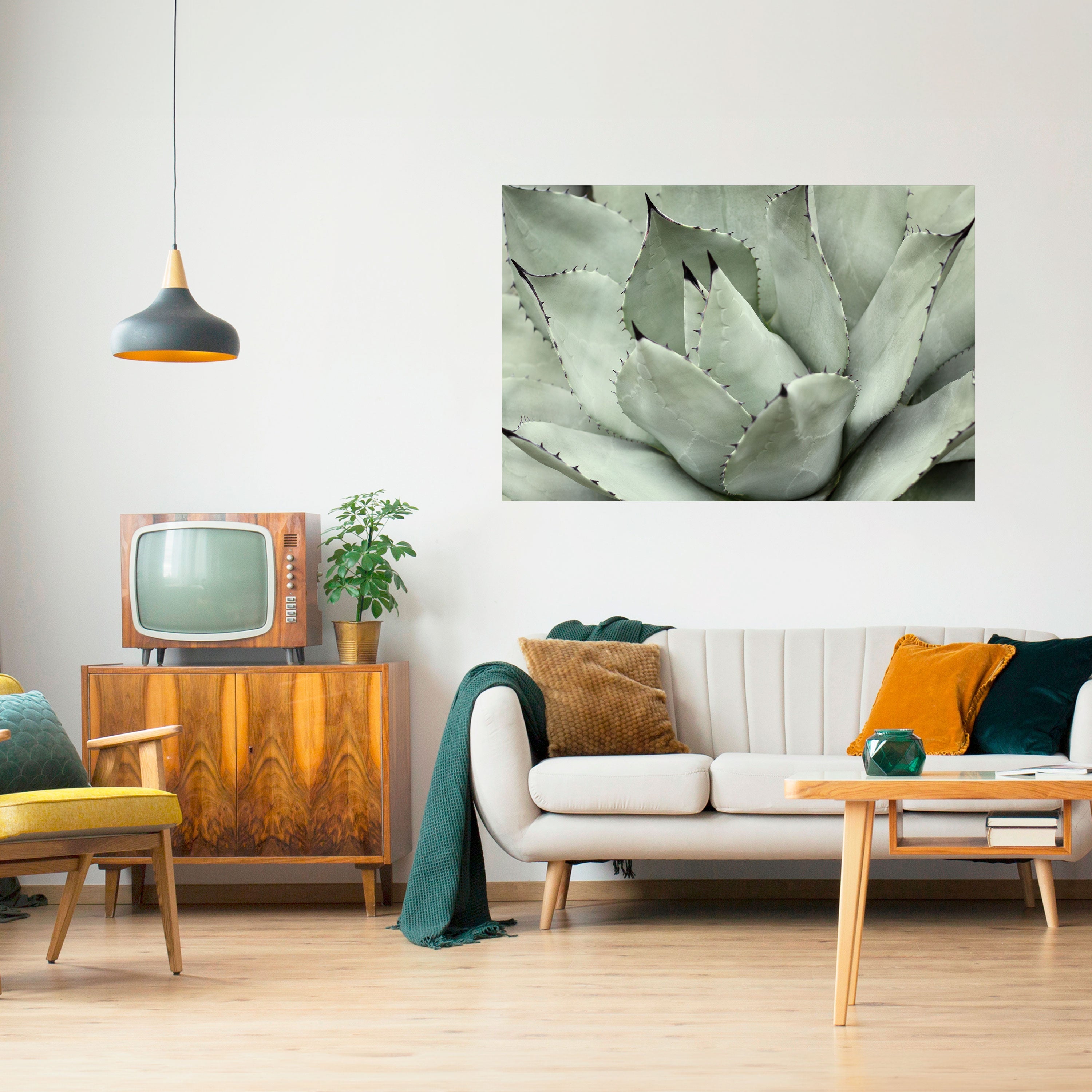 MYSTICAL SUCCULENT DREAM Horizontales Poster zum Abziehen und Aufkleben