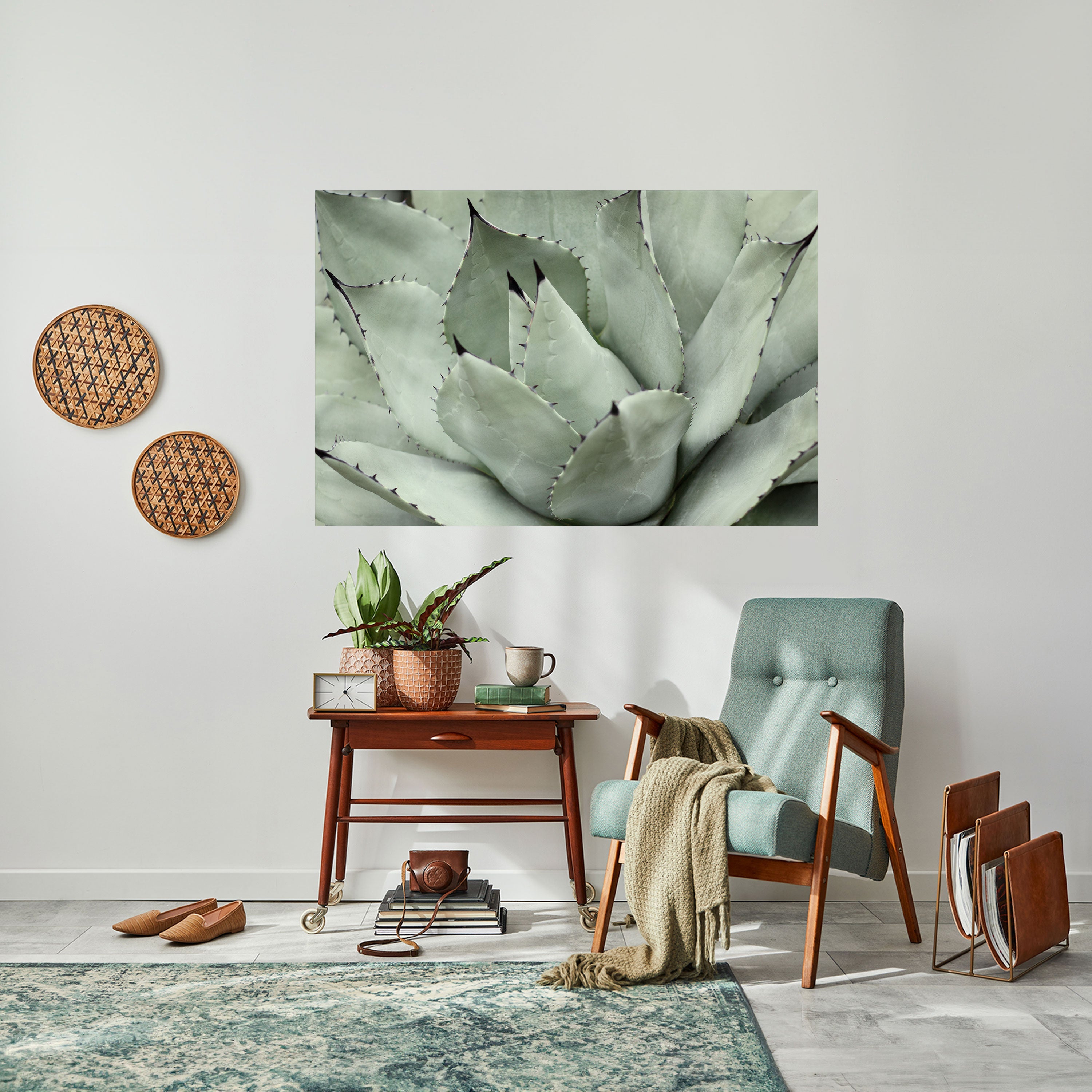 MYSTICAL SUCCULENT DREAM Horizontales Poster zum Abziehen und Aufkleben