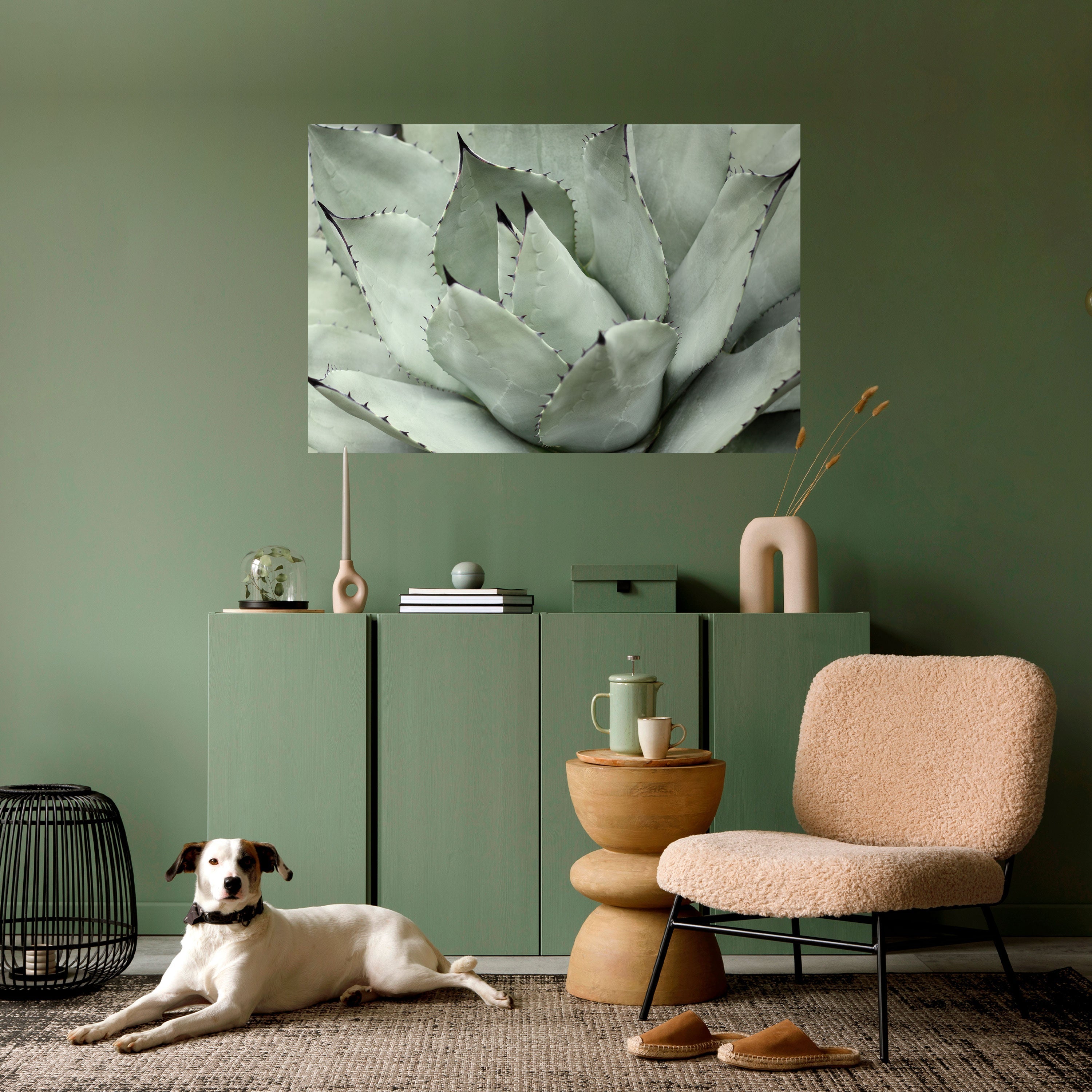 MYSTICAL SUCCULENT DREAM Horizontales Poster zum Abziehen und Aufkleben