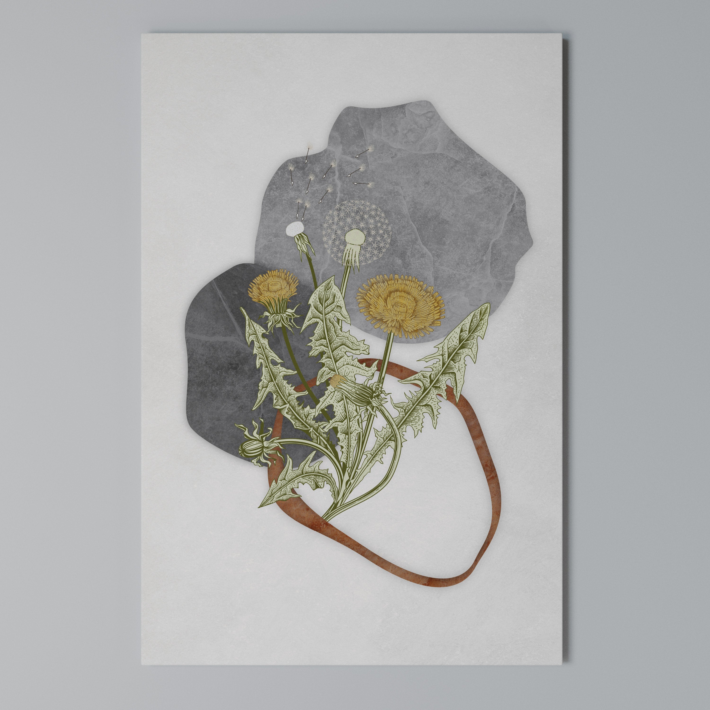 DANDELION RING Vertical Canvas Print