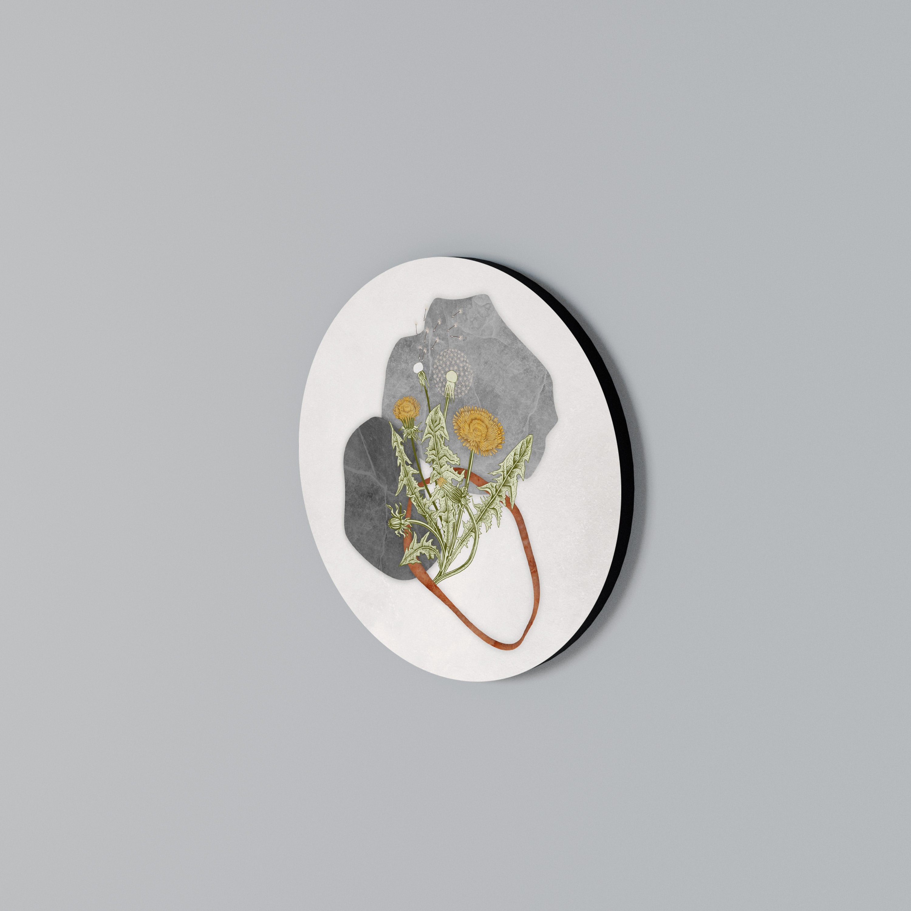 DANDELION RING Round Wall Art